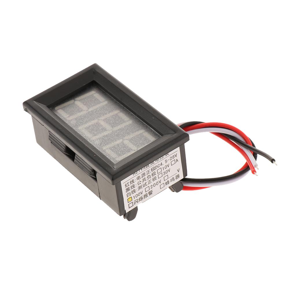 Digital DC Voltmeter, 0.56in Green LED Display, DC 100V for Electric Vehicle