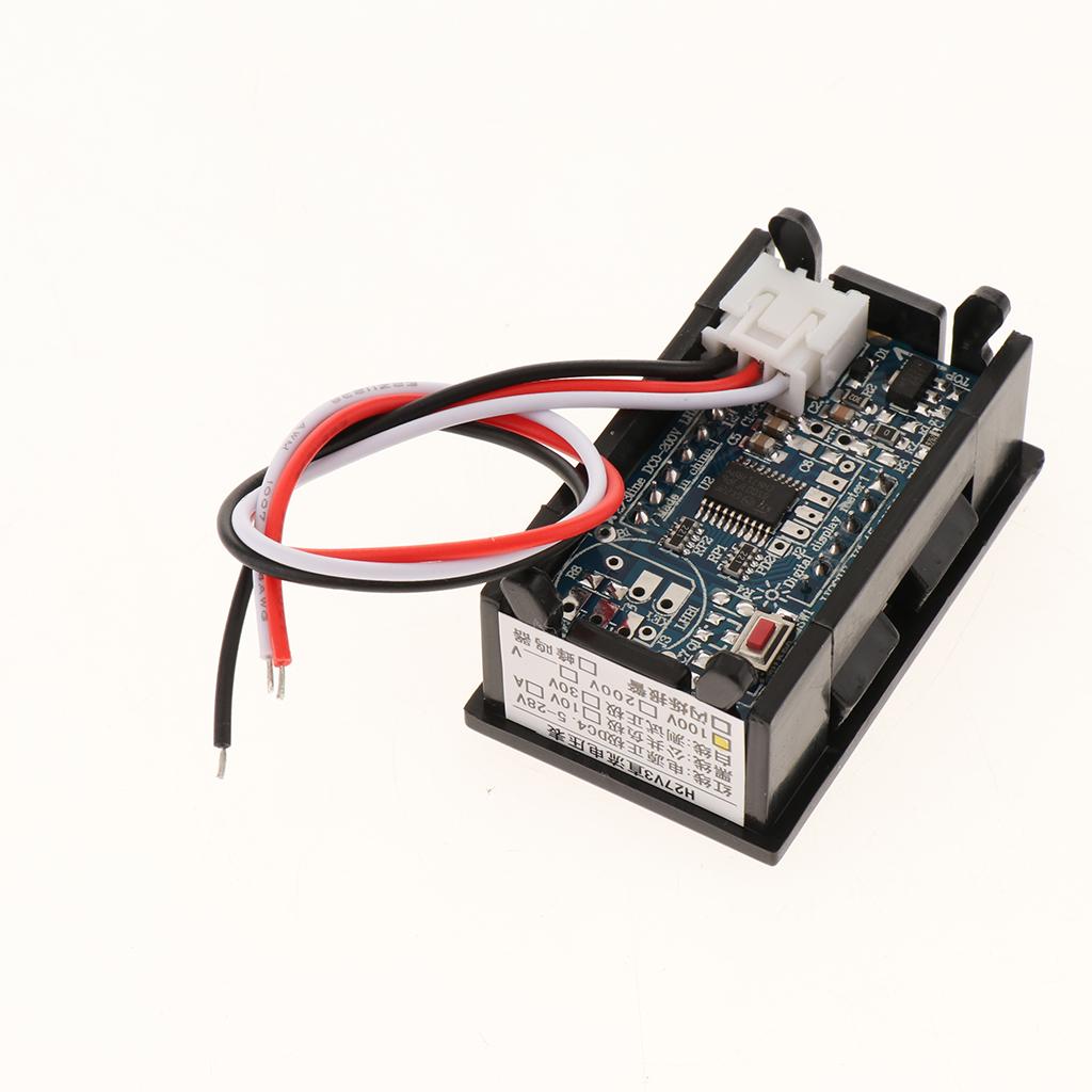 Digital DC Voltmeter, 0.56in Green LED Display, DC 100V for Electric Vehicle