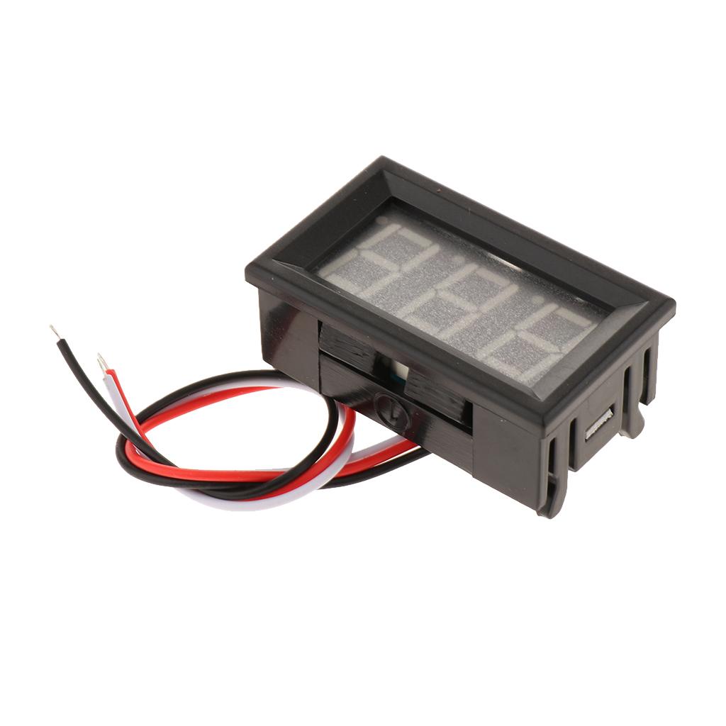 Digital DC Voltmeter, 0.56in Green LED Display, DC 100V for Electric Vehicle