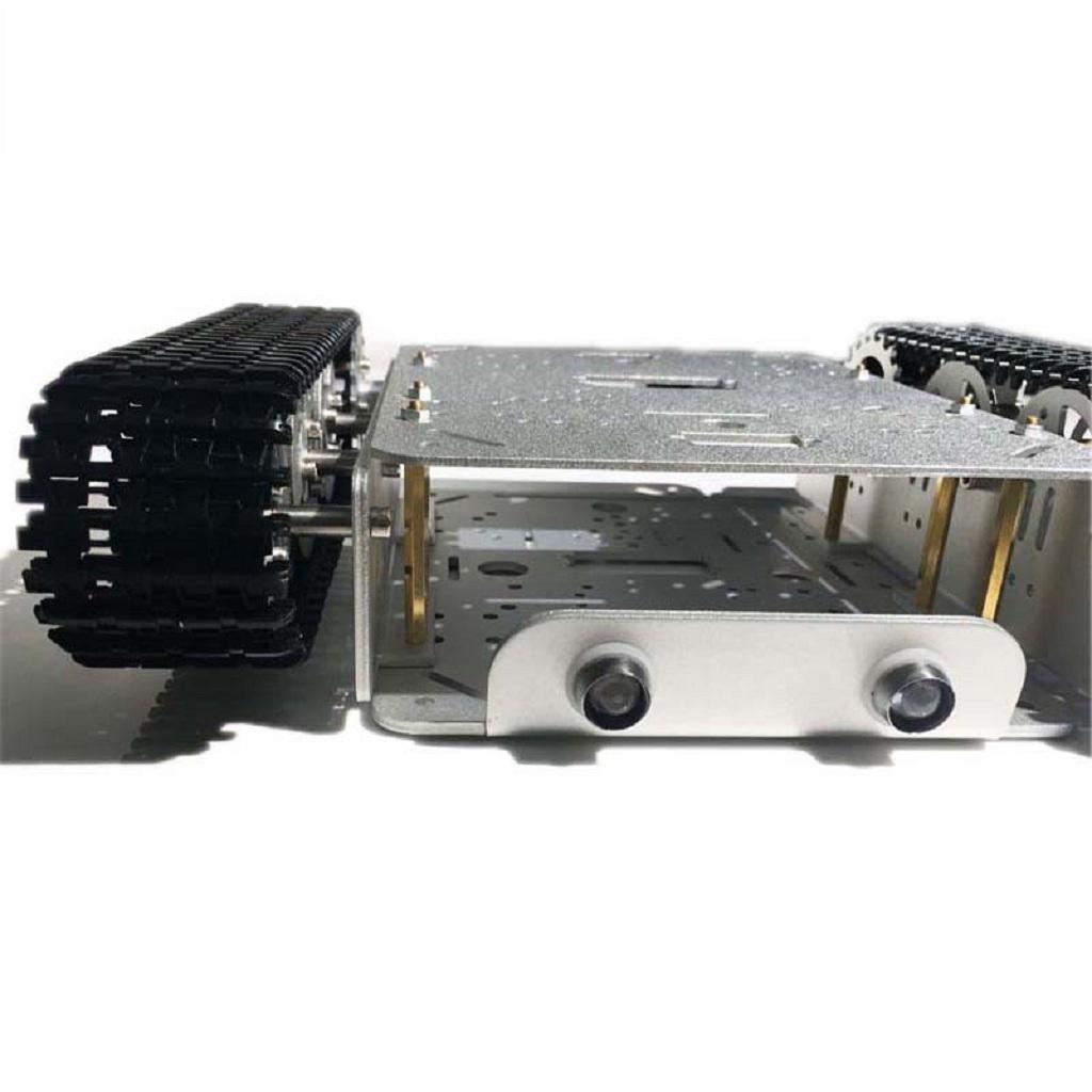 TD200 Metal Double layer Rc Robot Tank Car Chassis Shock Absorption Car