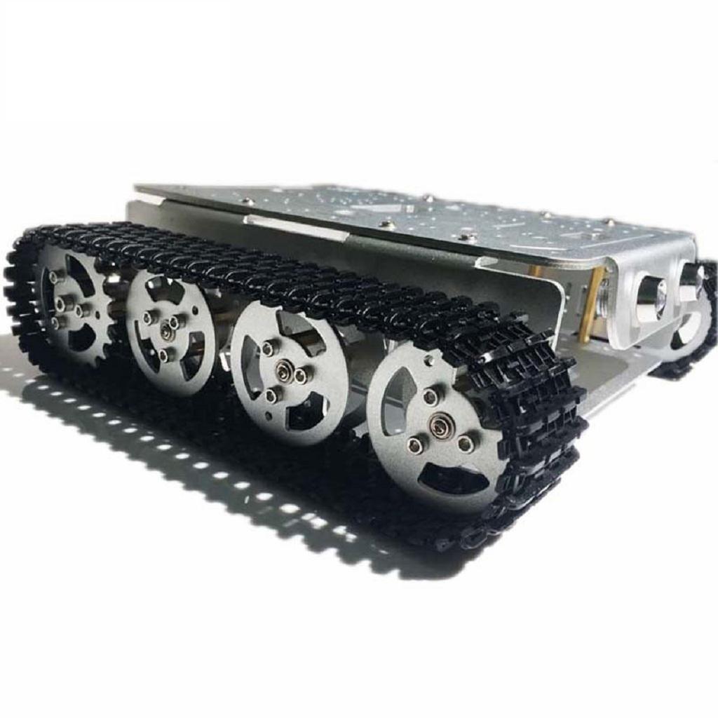 TD200 Metal Double layer Rc Robot Tank Car Chassis Shock Absorption Car