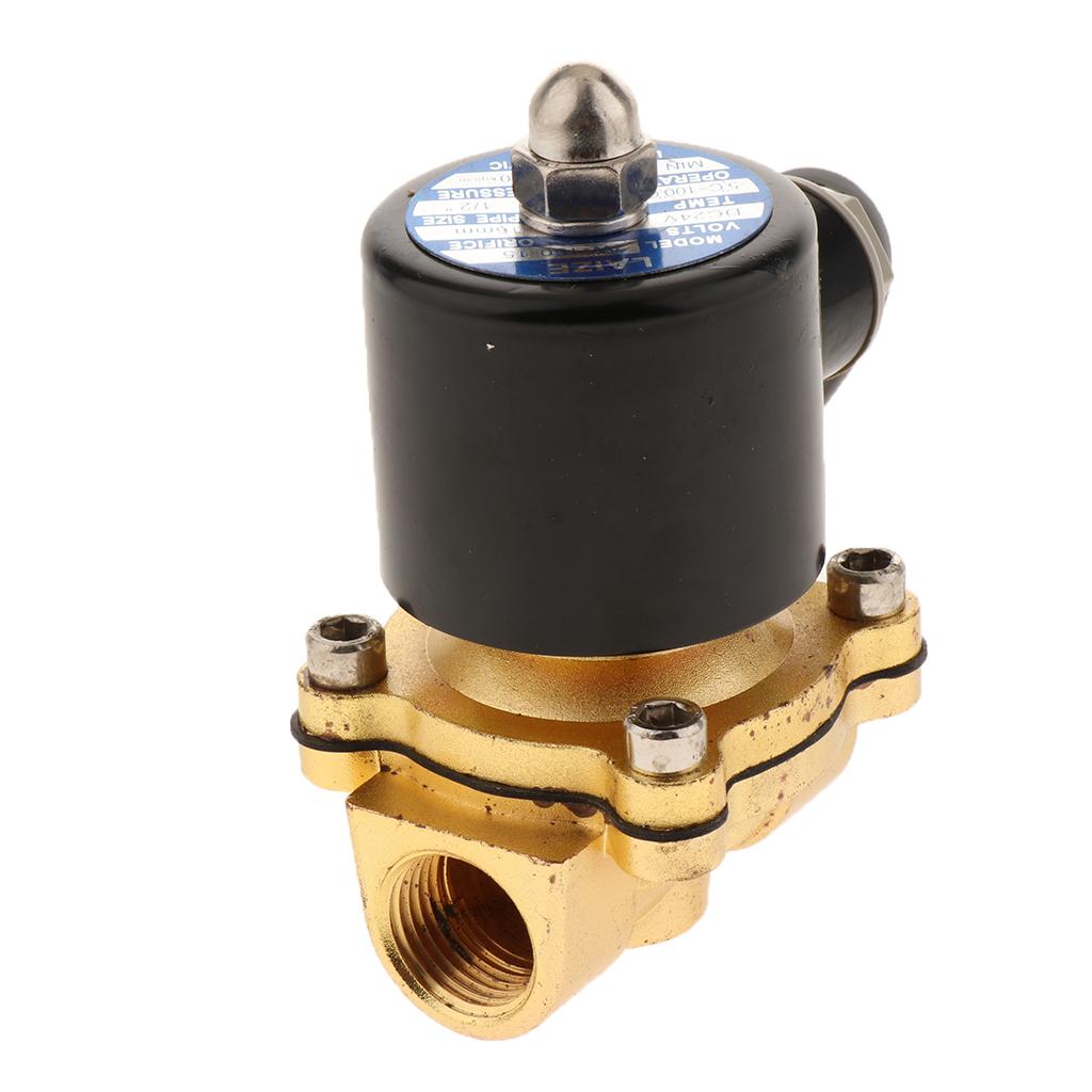 DN15 1/2 Normally Closed Electric Solenoid Valve for Water Air Oil DC 24V"