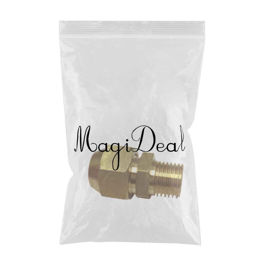 Brass 1/4" Male Adapter Connector Thread Fittings Tube with Flaring φ10mm