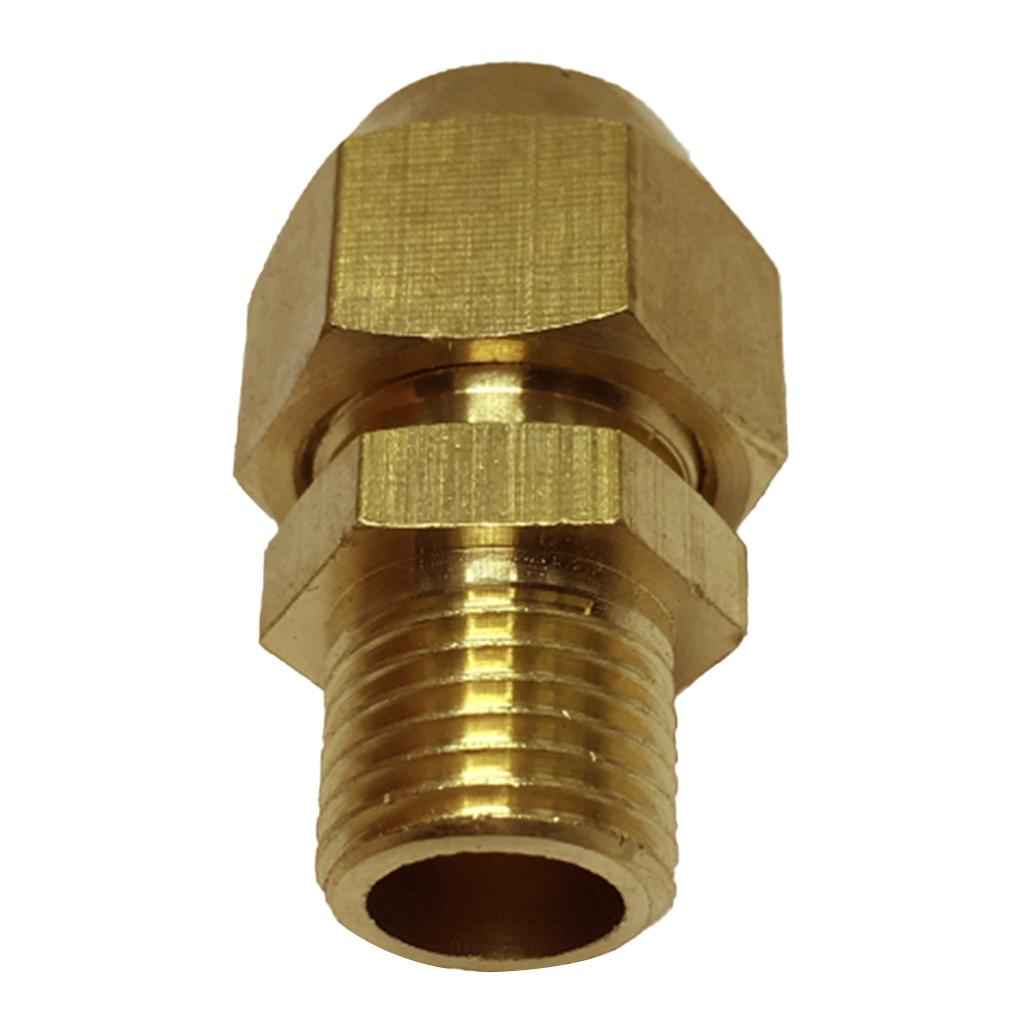 Brass 1/4" Male Adapter Connector Thread Fittings Tube with Flaring φ10mm