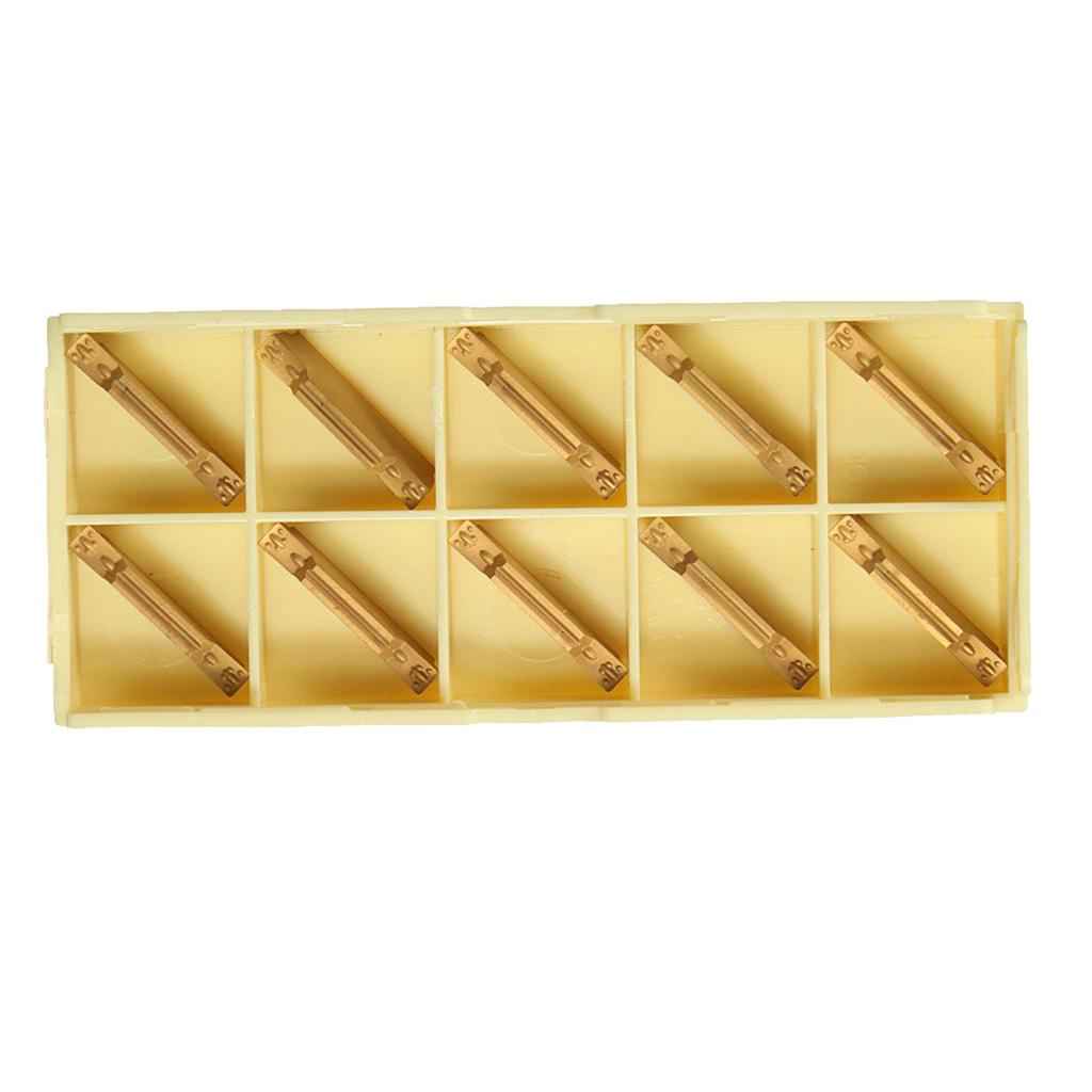 10pcs MGMN300-M Width Carbide Inserts for MGEHR/MGIVR Grooving Cut-Off Tool