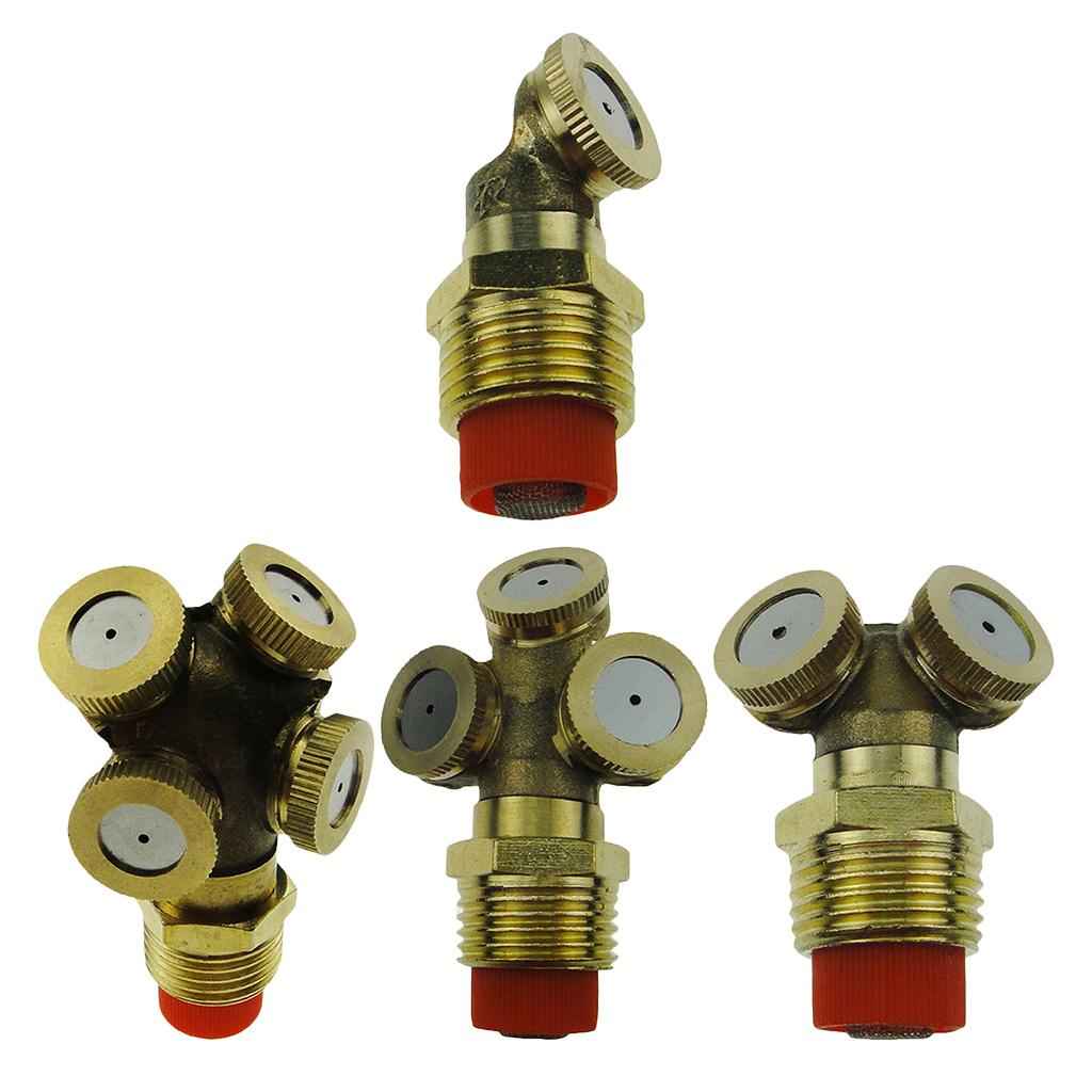 Brass Misting Water Spray Nozzles Atomization with Filter Cooling System