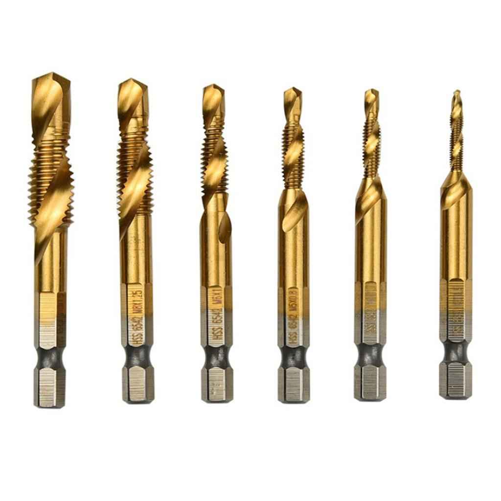 Hand Tap Drill Bits M3 M4 M5 M6 M8 M10 Metalworking Tools M10x1.5mm Gold