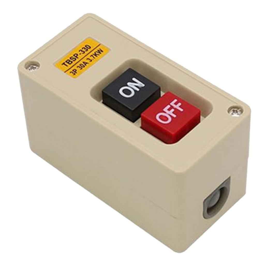 TBSP-330 3 Phase 3.7Kw 30A Power Push Button Switch Station ON/OFF Lock Tend