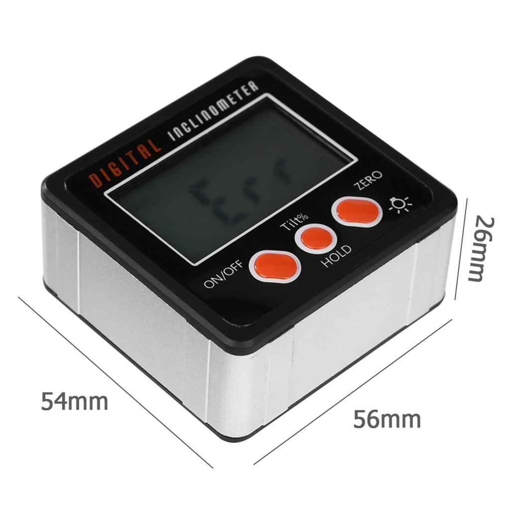 LED Digital Inclinometer Level Box Gauge Angle Meter Finder Protractor Black