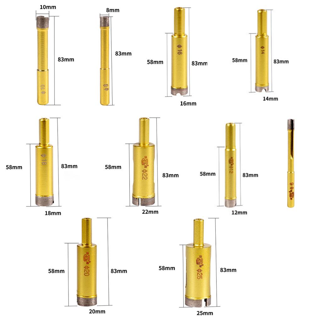 Diamond Drill Bit Set Hole Drill Cutter Cutter Tool for Marble Tile