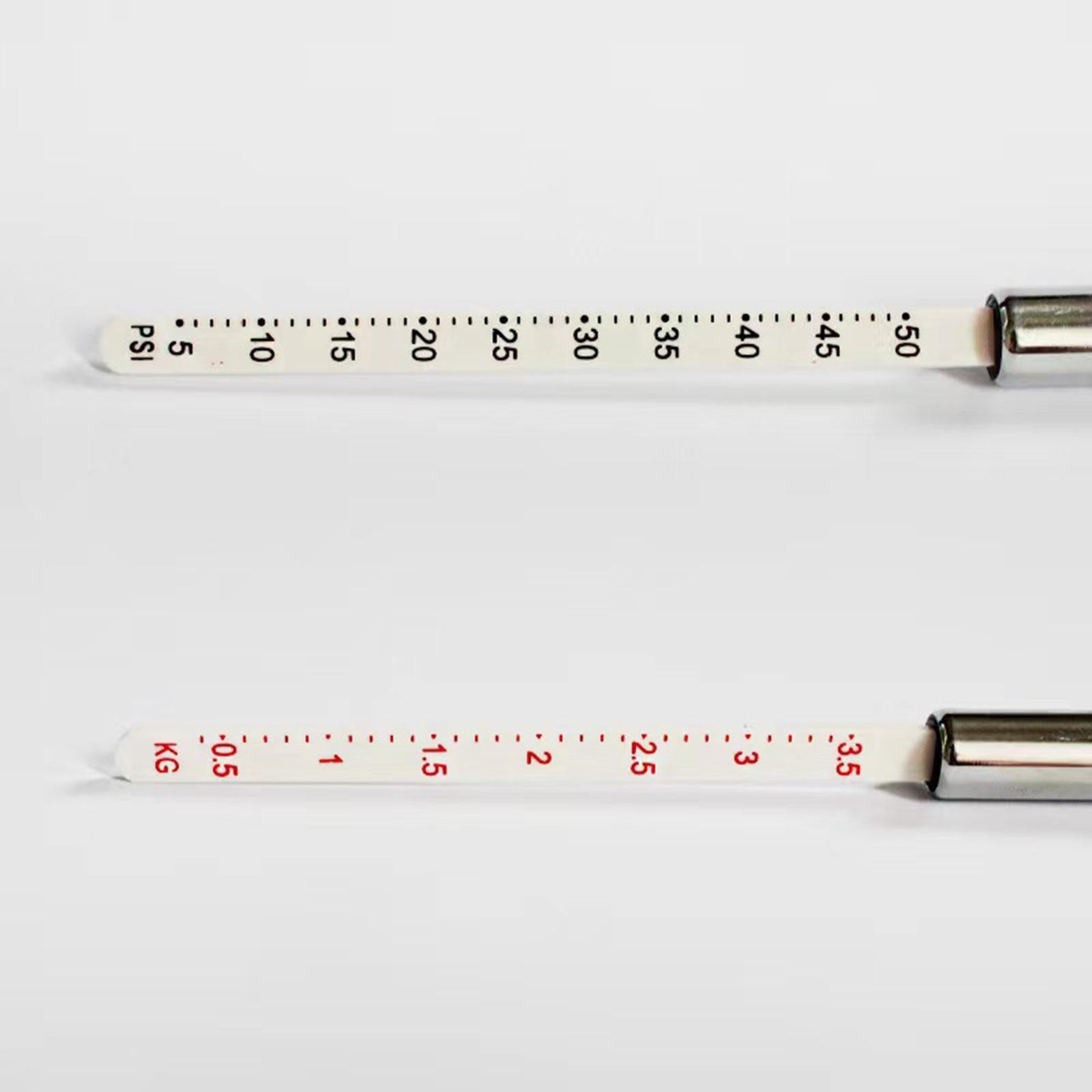 2 Pieces Pencil Tire Pressure Gauge Stainless Steel Body for Rvs Motorcycles