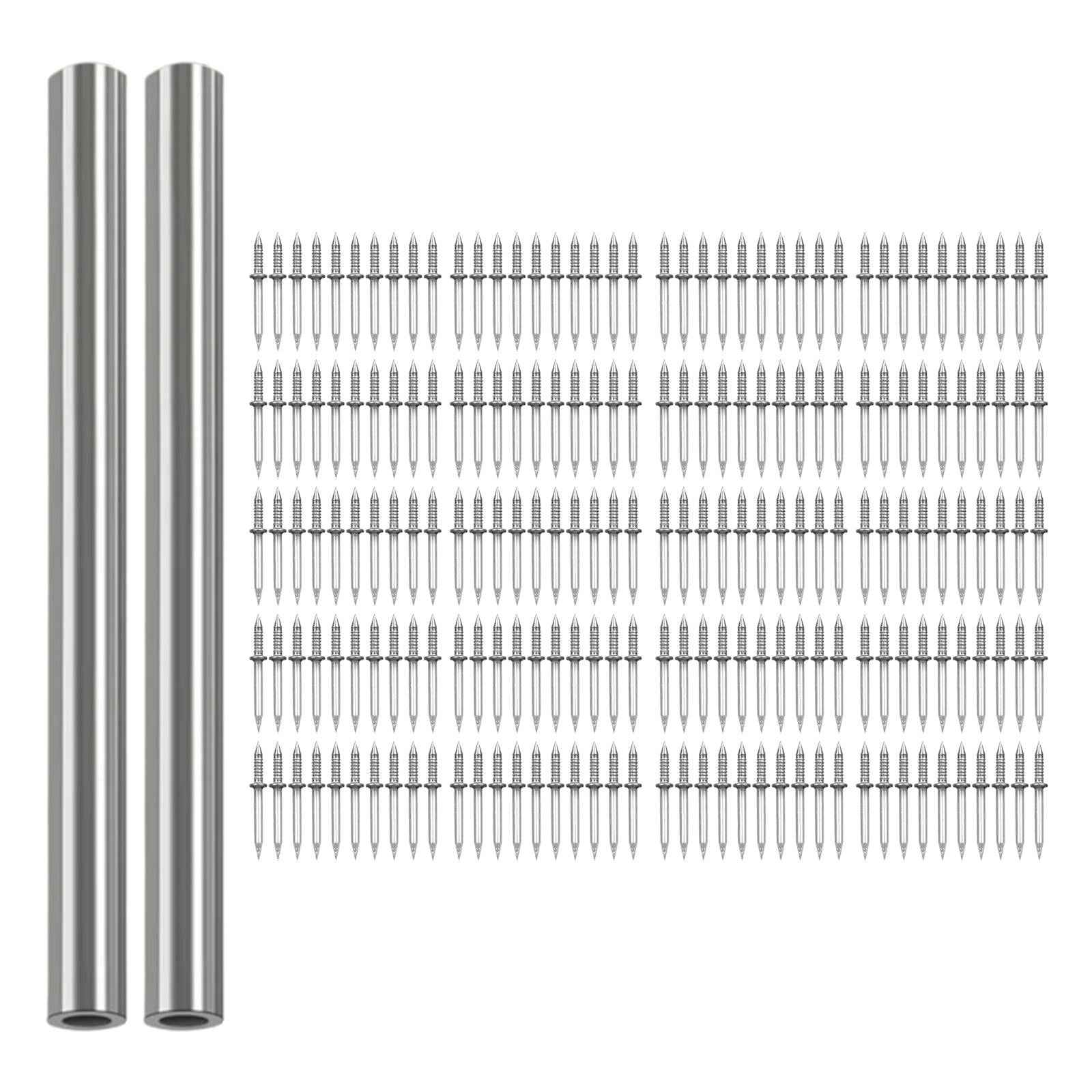 Double Head Skirting Thread Nail with Nail Specific Sleeve Tool Cement Nails 200 pieces