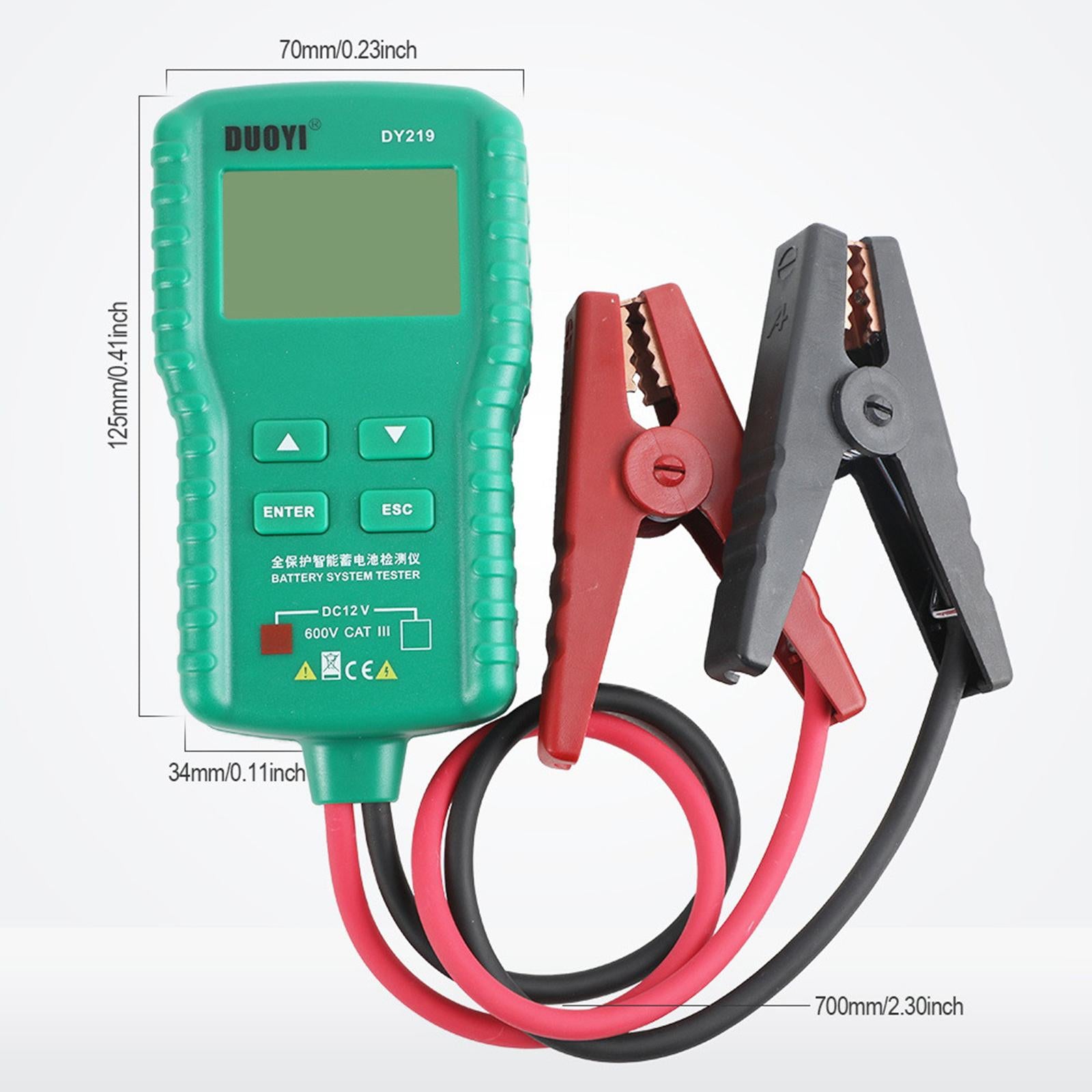 12V Car Battery Tester 3-250AH Battery Load Tester for Car Marine Motorcycle
