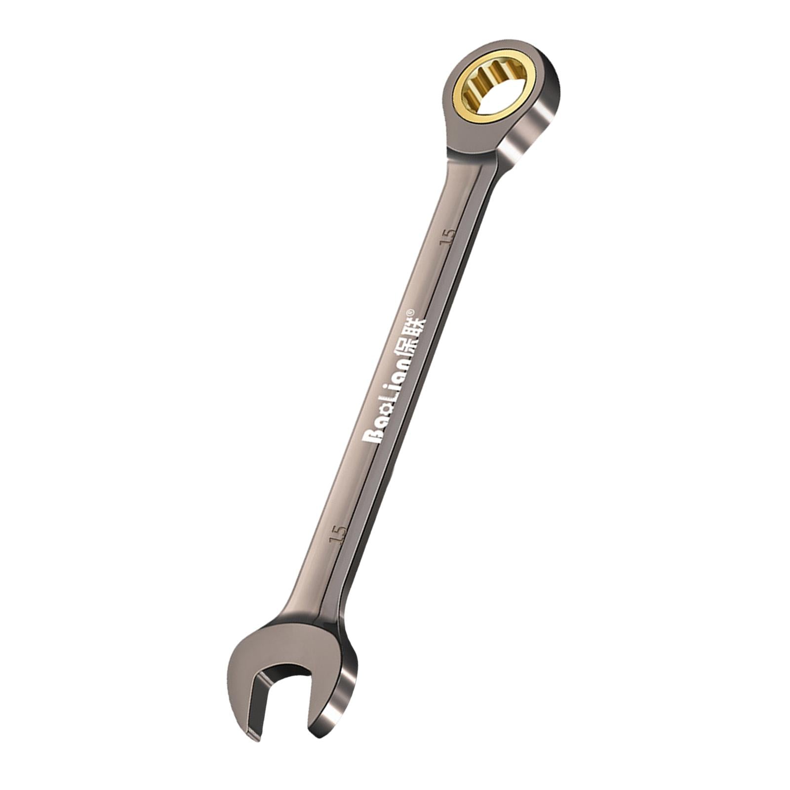 Ratchet Wrench Save Effort Portable Ratchet Spanner for Car Repair Home Bike 15mm