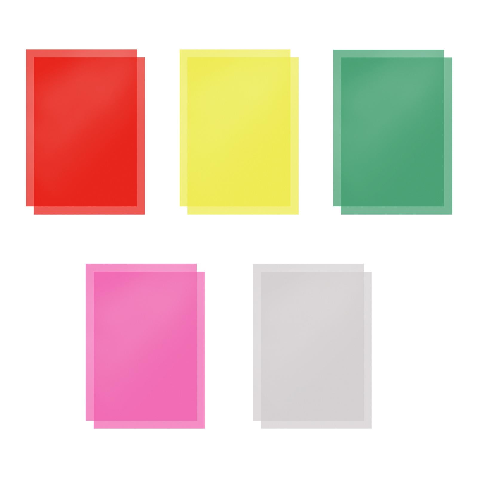 2 Pieces PVC Translucent Sheet A4 Colored Overlays for Lamp Headlight Crafts Red