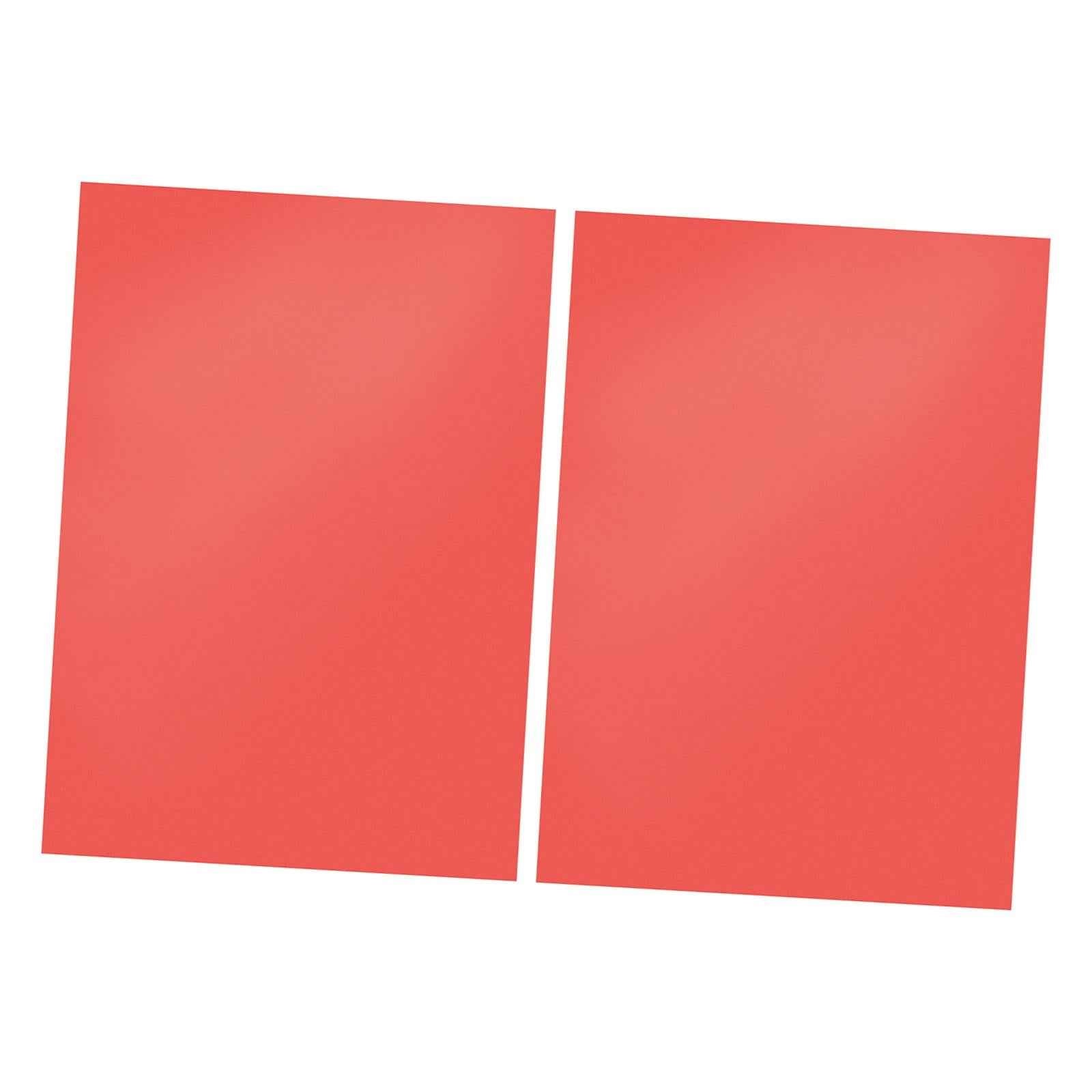 2 Pieces PVC Translucent Sheet A4 Colored Overlays for Lamp Headlight Crafts Red