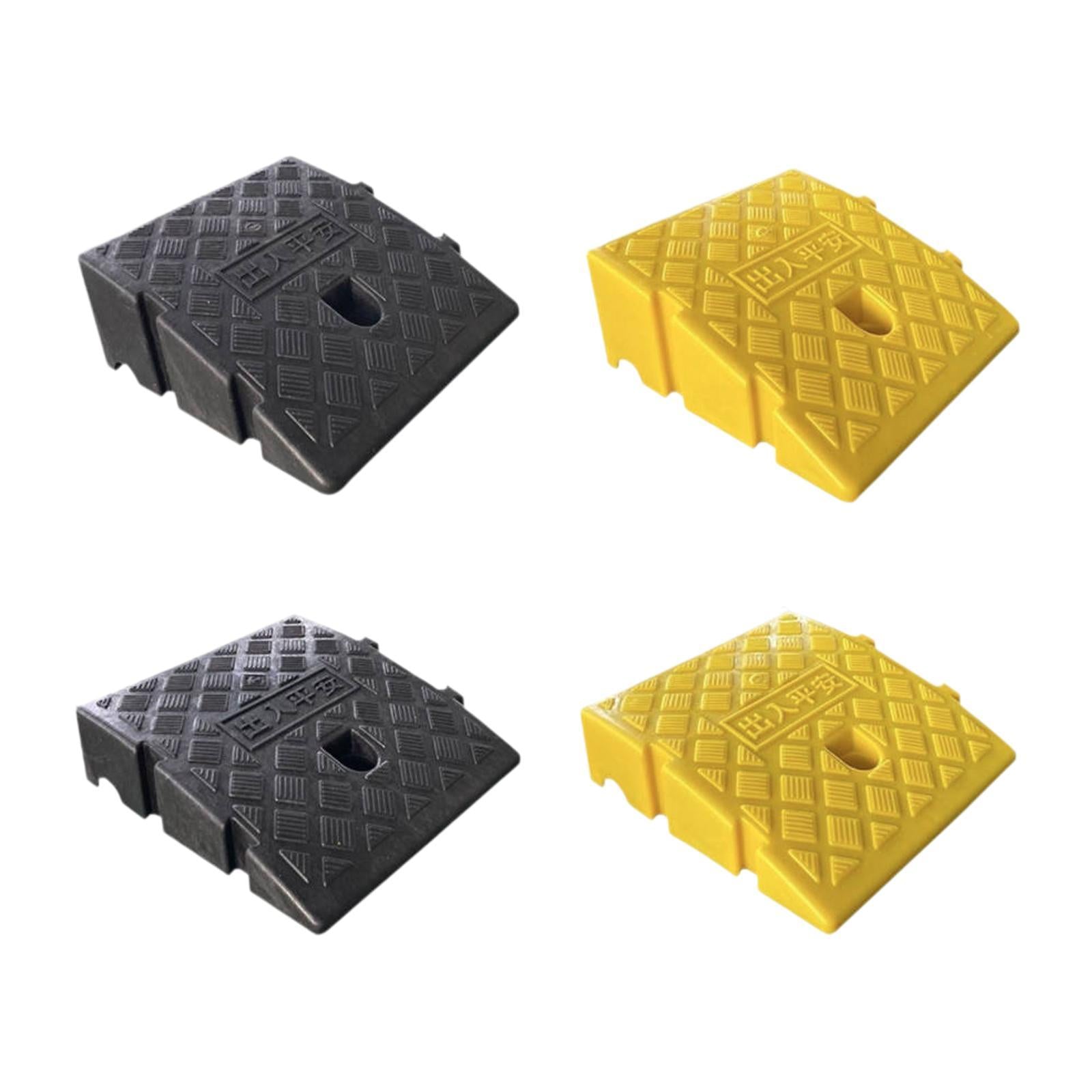 Curb Ramp Practical Curbside Bridge Ramp for Parking Lot Garage Loading Dock Height 7 cm Black