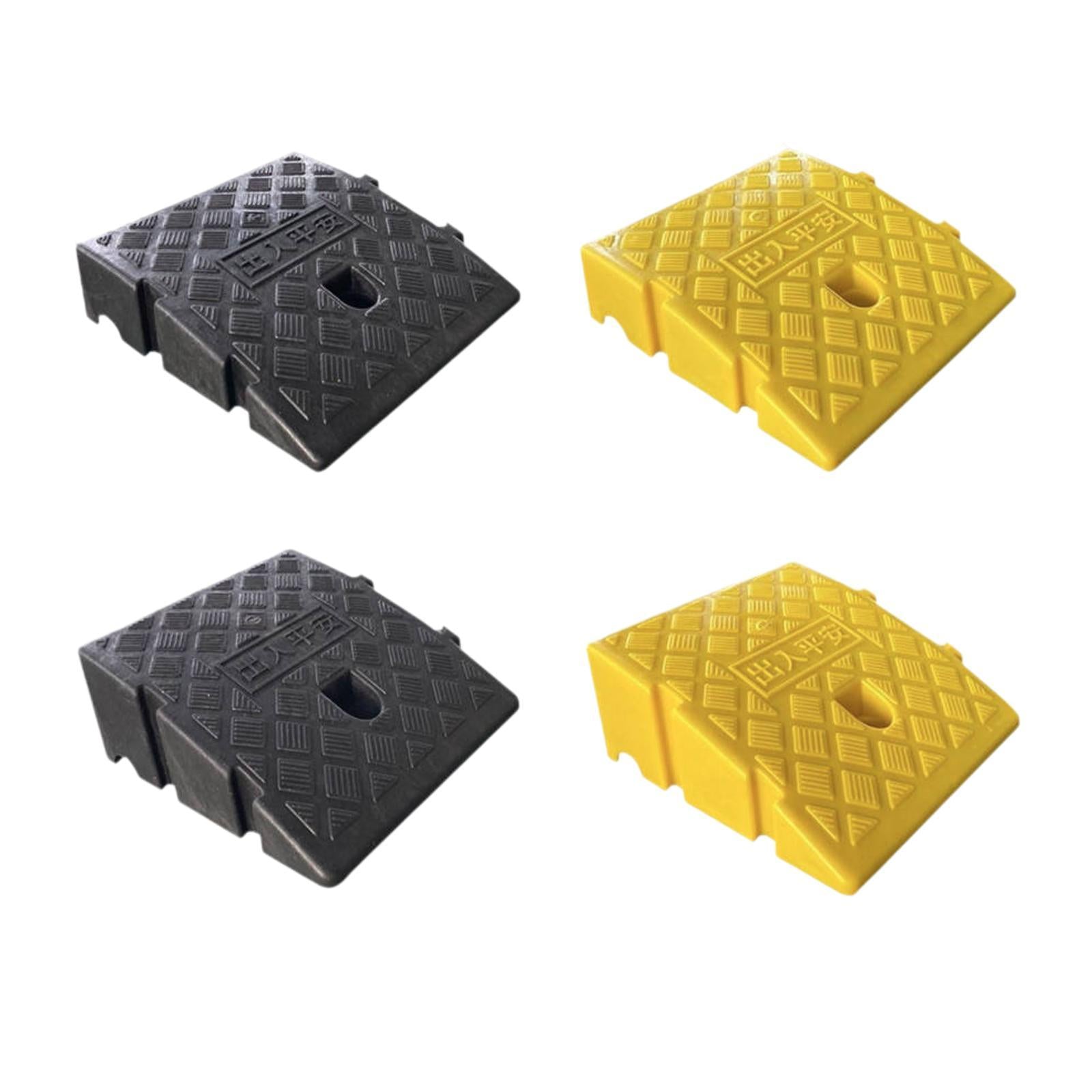 Curb Ramp Practical Curbside Bridge Ramp for Parking Lot Garage Loading Dock Height 7 cm Black