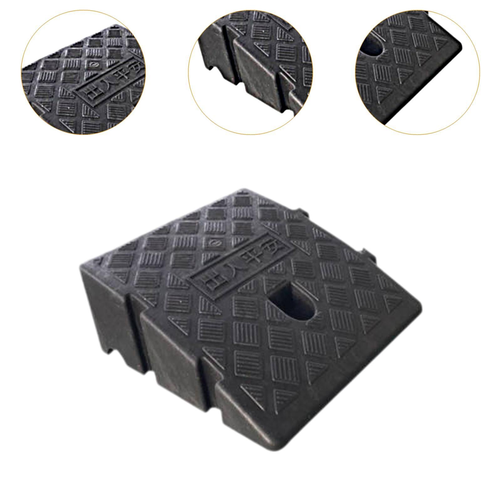 Curb Ramp Practical Curbside Bridge Ramp for Parking Lot Garage Loading Dock Height 11 cm Black