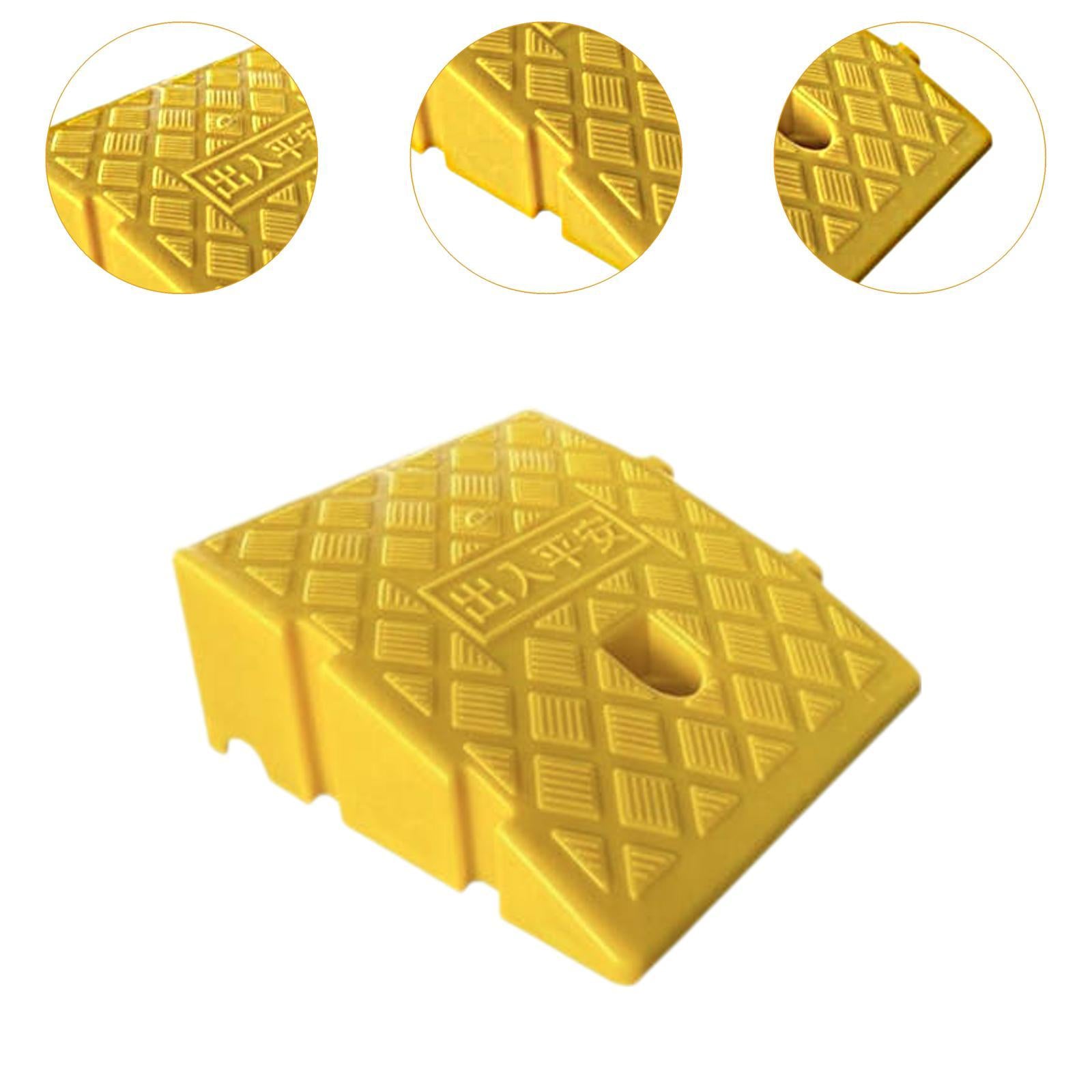 Curb Ramp Practical Curbside Bridge Ramp for Parking Lot Garage Loading Dock Height 11 cm Yellow