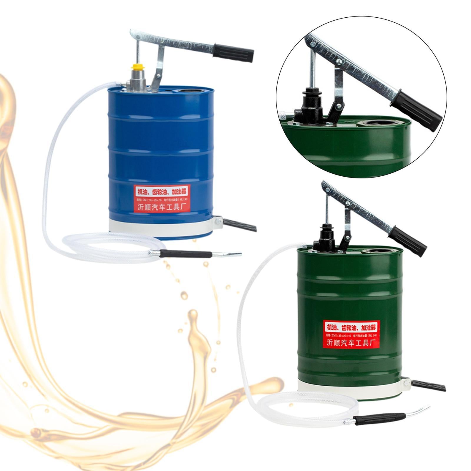 Manual Oil Filling Barrel Hand Pressure 10L Fill System for Vehicle Supplies Blue