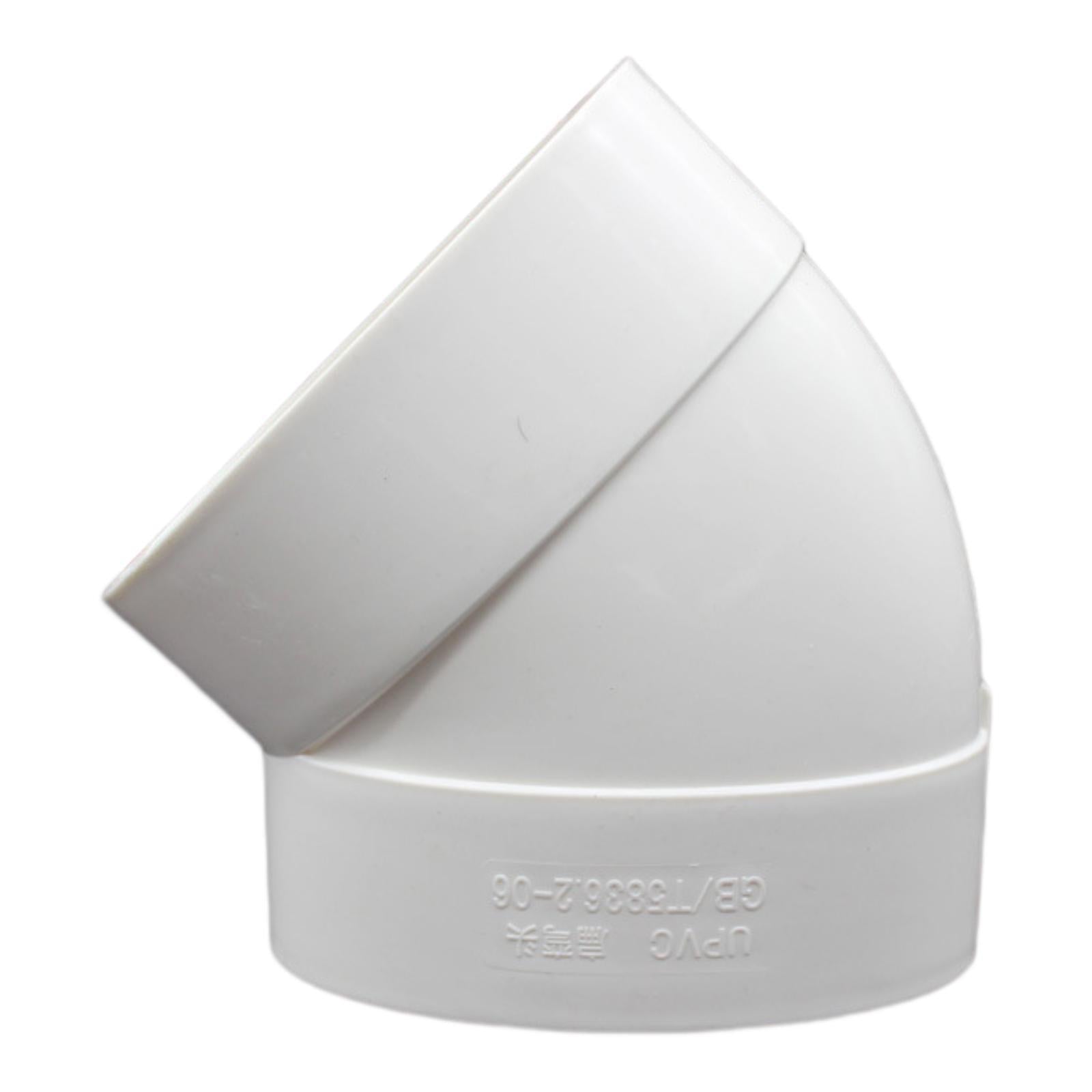 Ventilation Pipe Connector Tool PVC Ducting Adaptor for Hotel Restroom Basin 45Degree 17.5x12.5cm