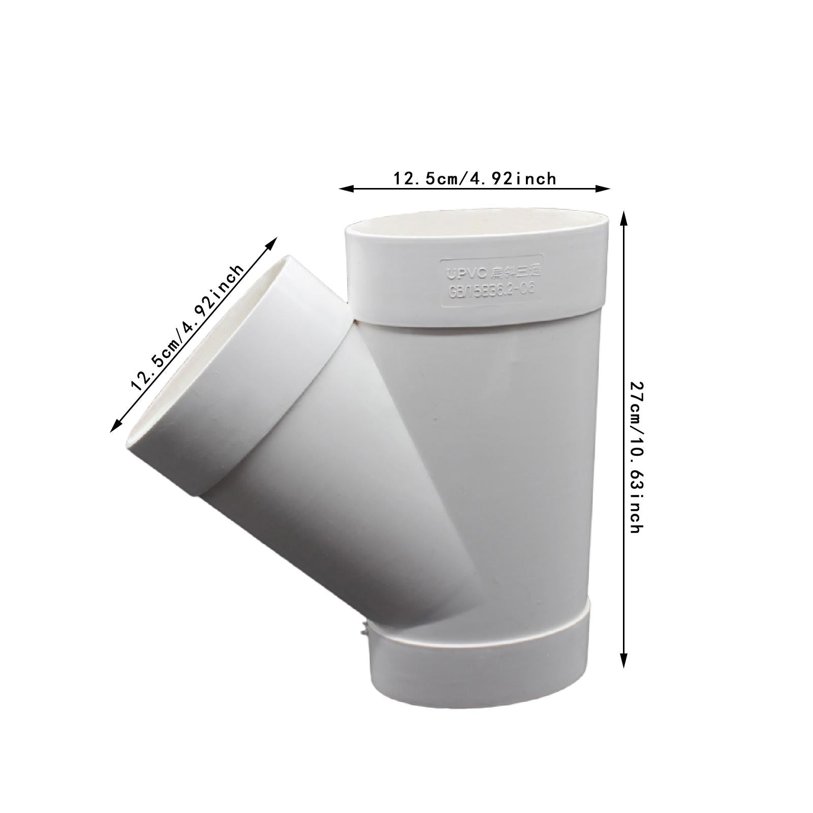 Ventilation Pipe Connector Tool PVC Ducting Adaptor for Hotel Restroom Basin Y 27cmx12.5cmx12.5cm