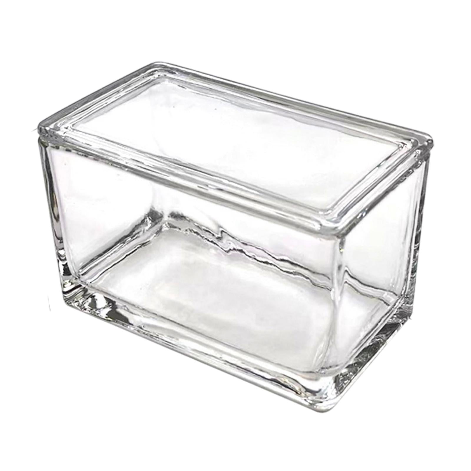 Rectangle Laboratory Glass Staining Jar Professional Accessory Slides Holder 950ml