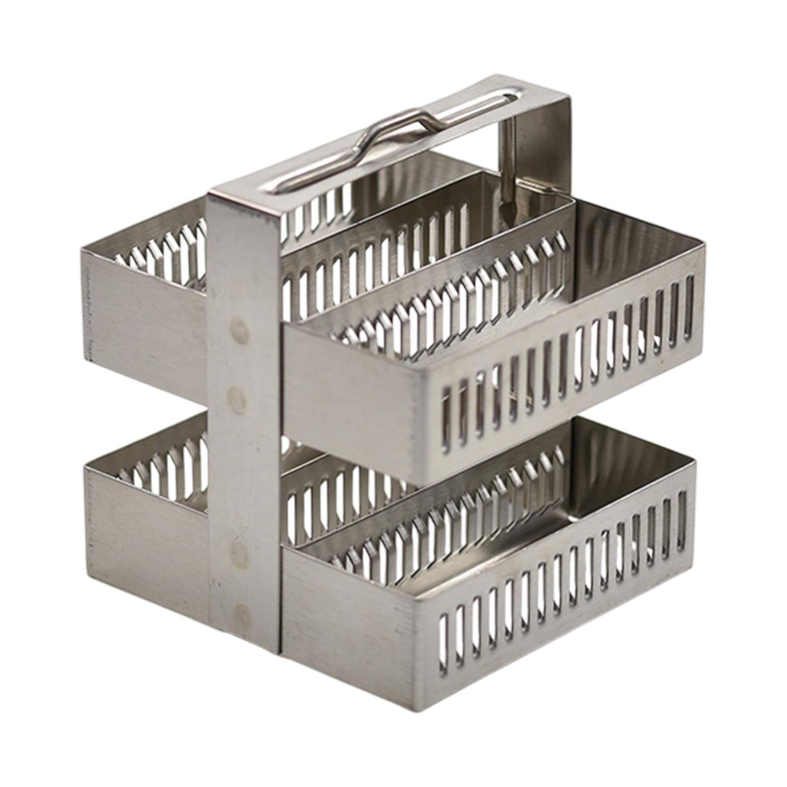 Stainless Steel Dyeing Rack Two Layers for Laboratory Supplies Accessory fits 30 Slides