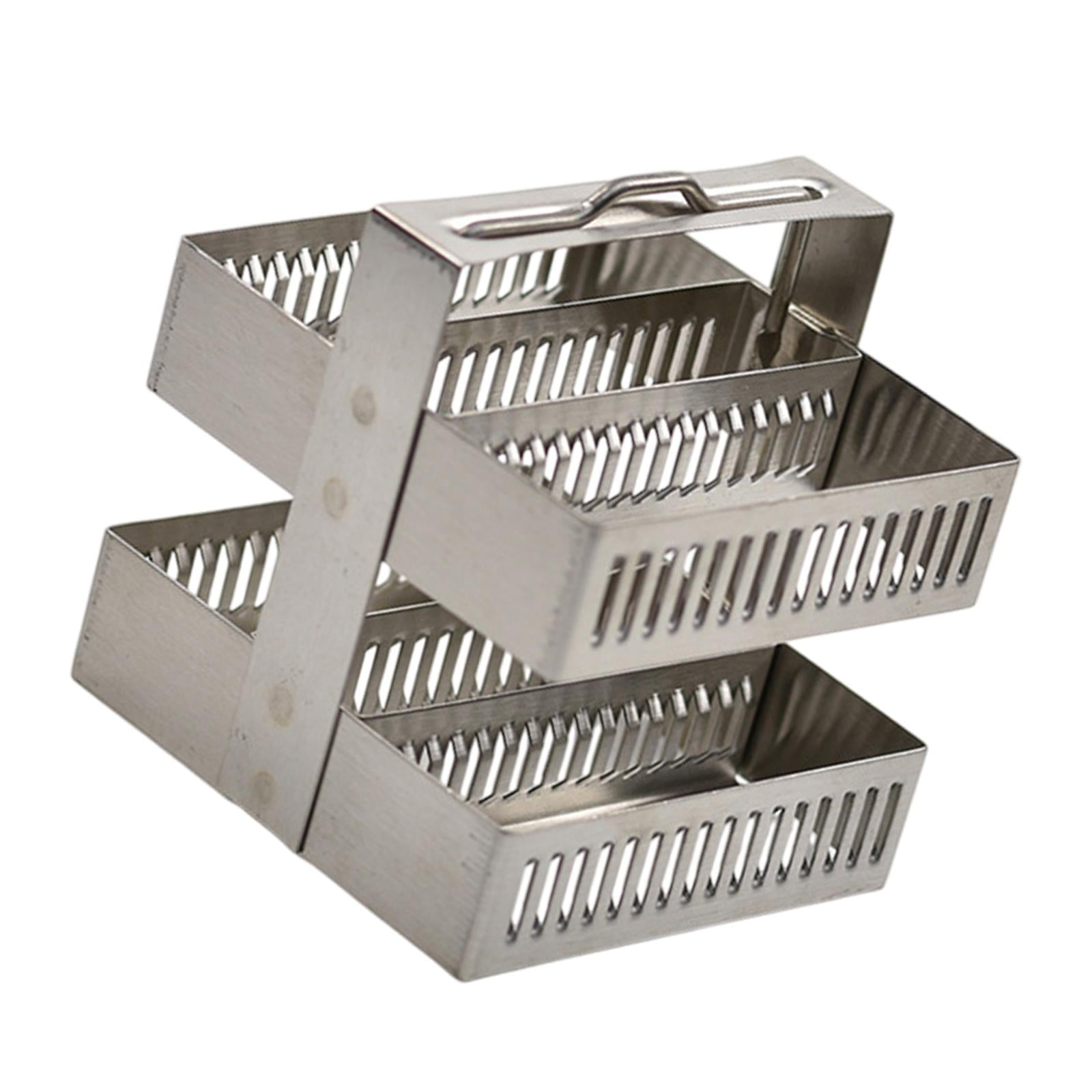 Stainless Steel Dyeing Rack Two Layers for Laboratory Supplies Accessory fits 30 Slides
