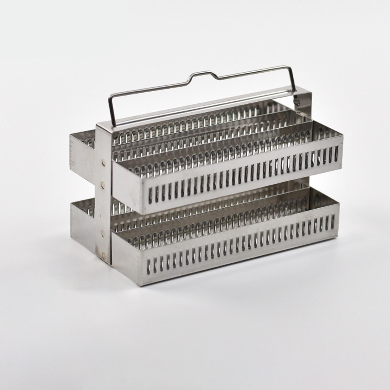 Stainless Steel Dyeing Rack Two Layers for Laboratory Supplies Accessory fits 60 Slides
