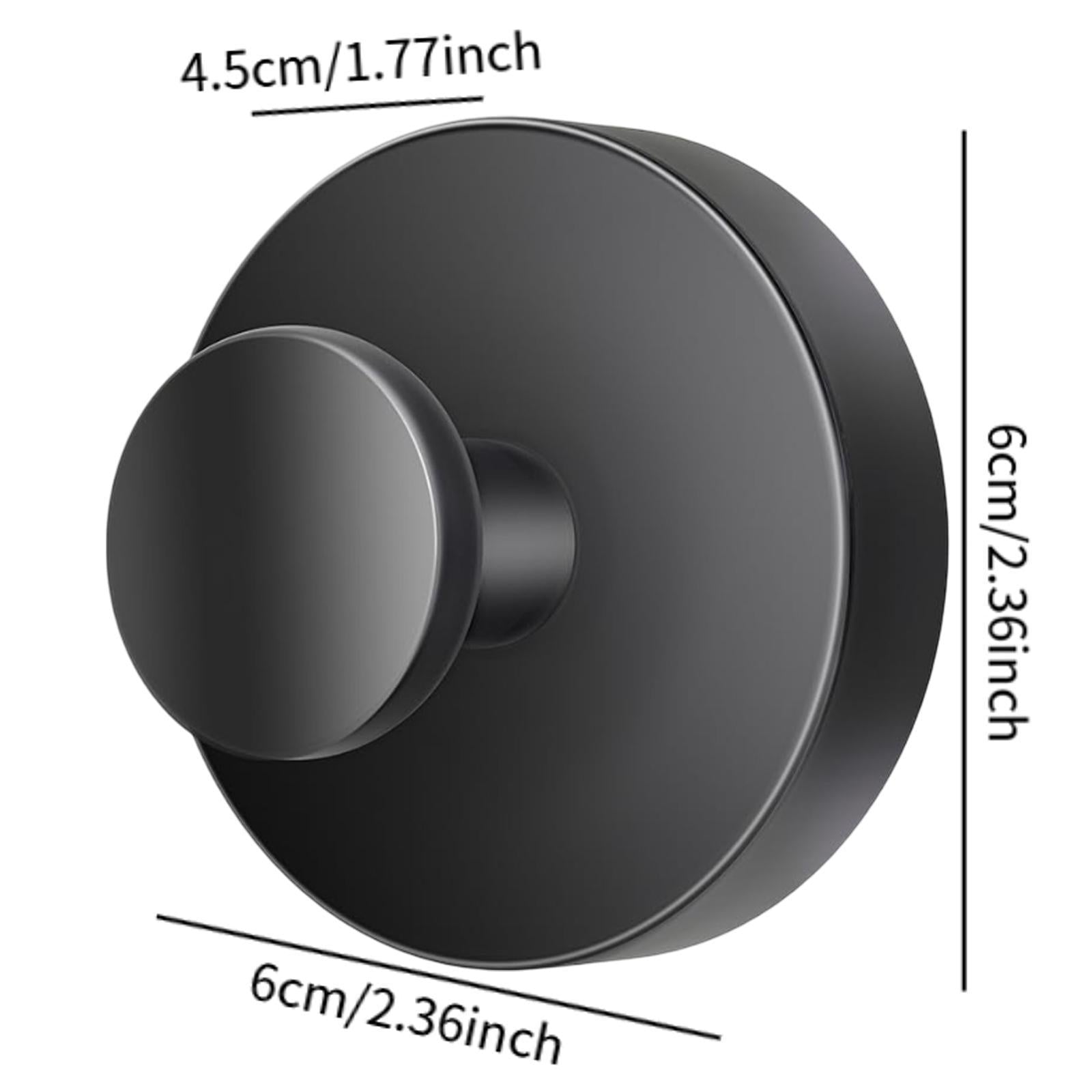 4 Pieces Suction Cup Hooks Wall Hooks for Glass Window Door Kitchen Restroom Black