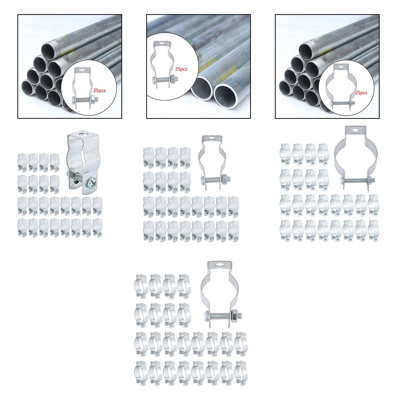 25x Galvanized Steel Conduit Hangers Rigid Silver Versatile Professional 18.8 mm