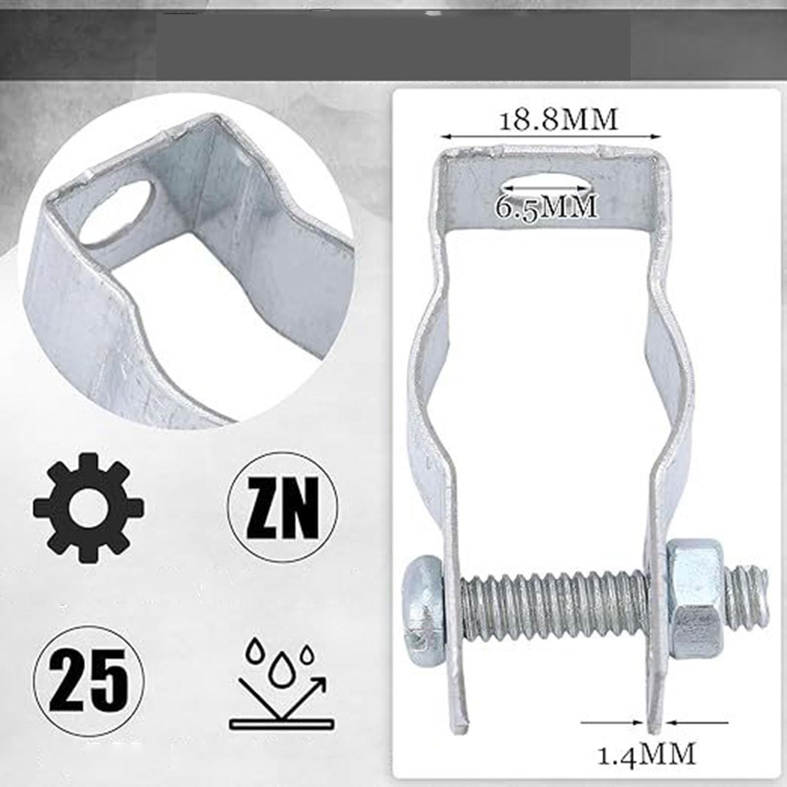 25x Galvanized Steel Conduit Hangers Rigid Silver Versatile Professional 18.8 mm