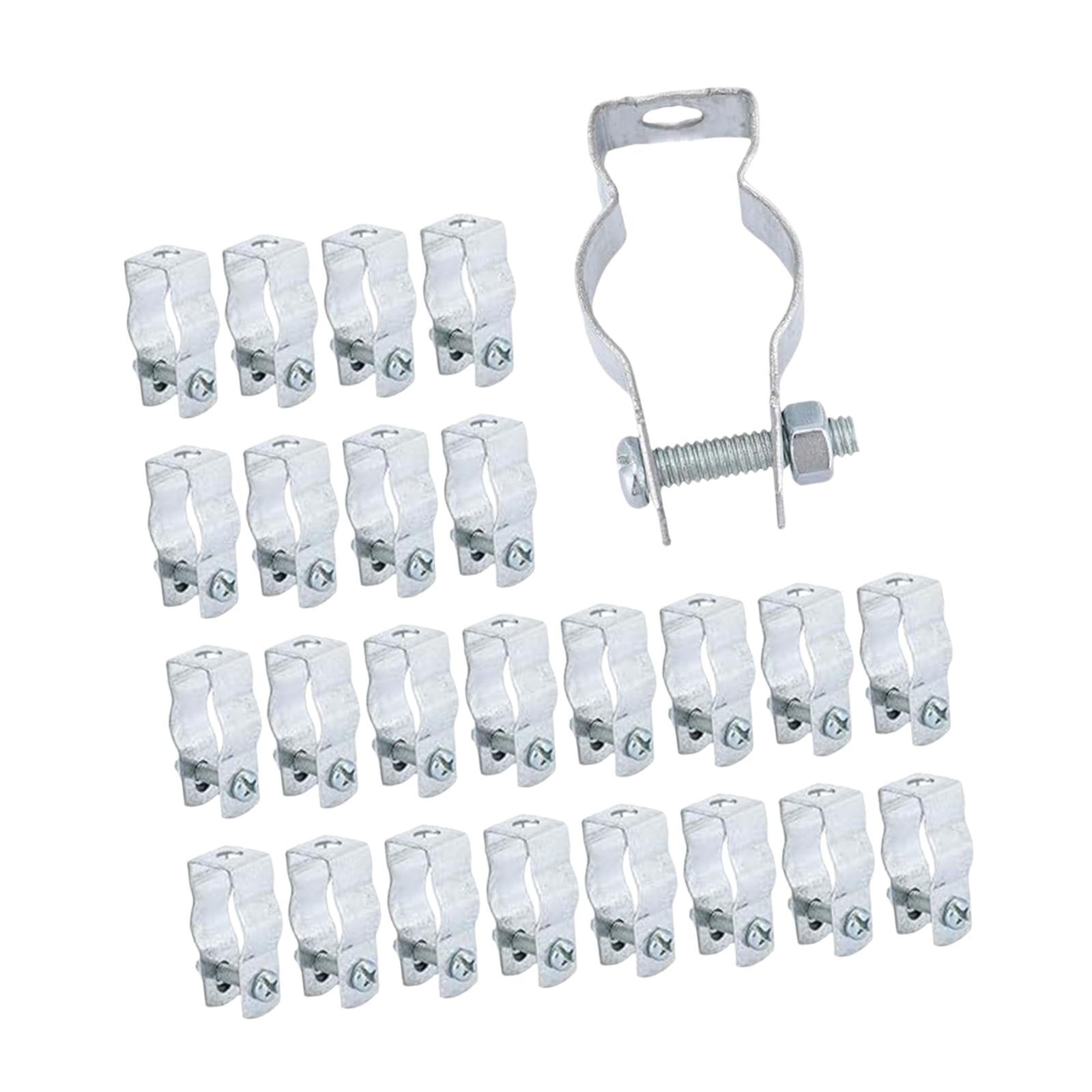 25x Galvanized Steel Conduit Hangers Rigid Silver Versatile Professional 20 mm