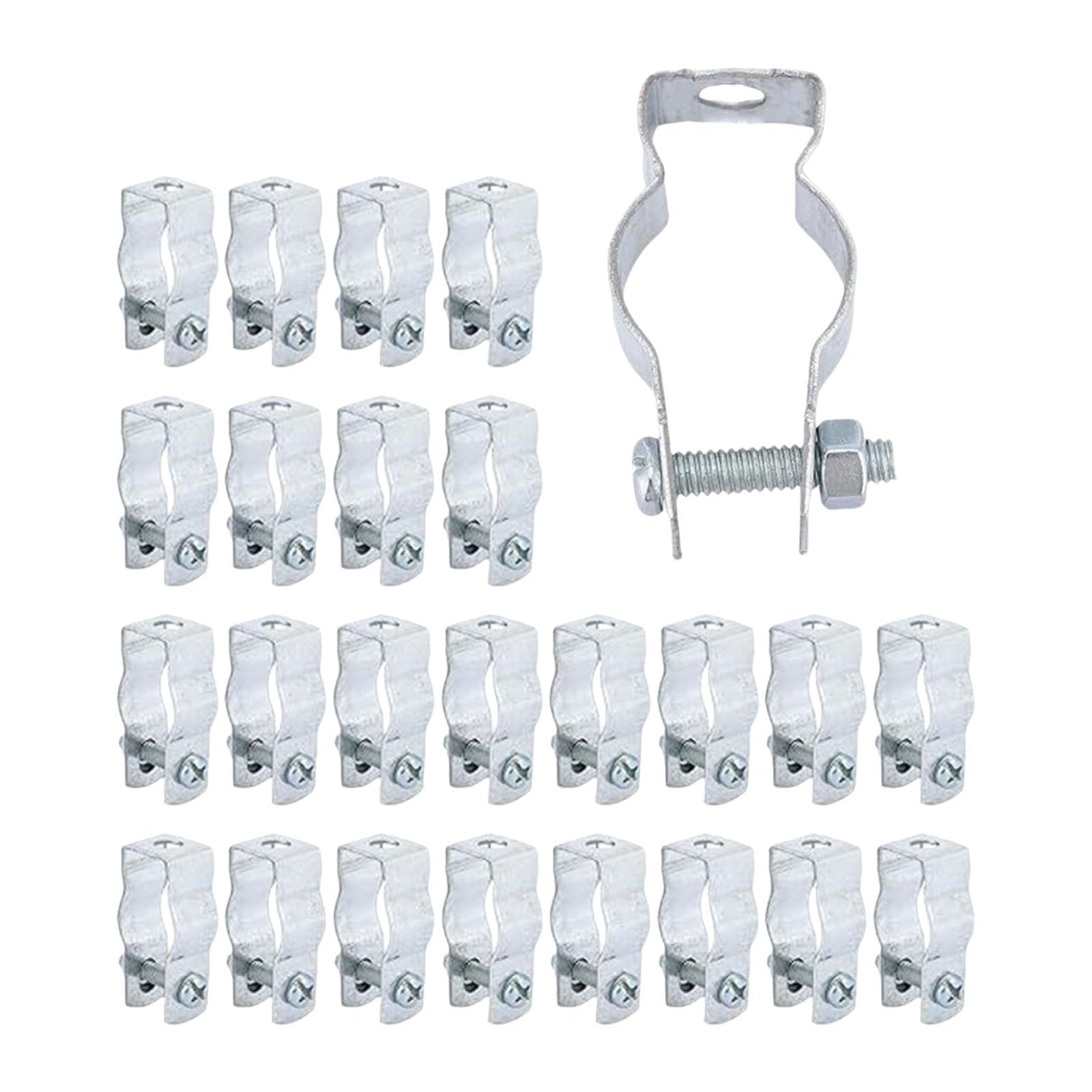 25x Galvanized Steel Conduit Hangers Rigid Silver Versatile Professional 20 mm