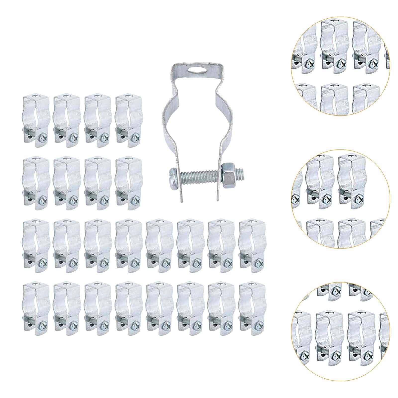 25x Galvanized Steel Conduit Hangers Rigid Silver Versatile Professional 20 mm