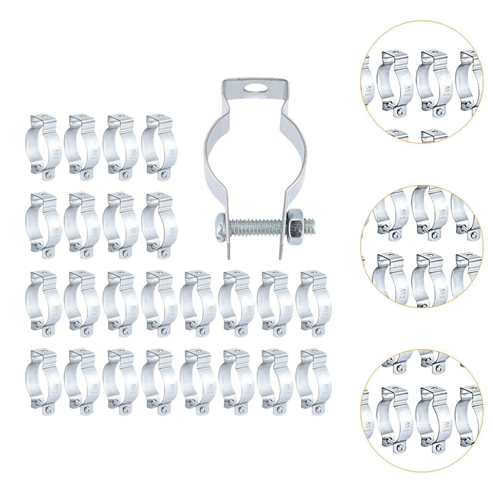 25x Galvanized Steel Conduit Hangers Rigid Silver Versatile Professional 24.8 mm