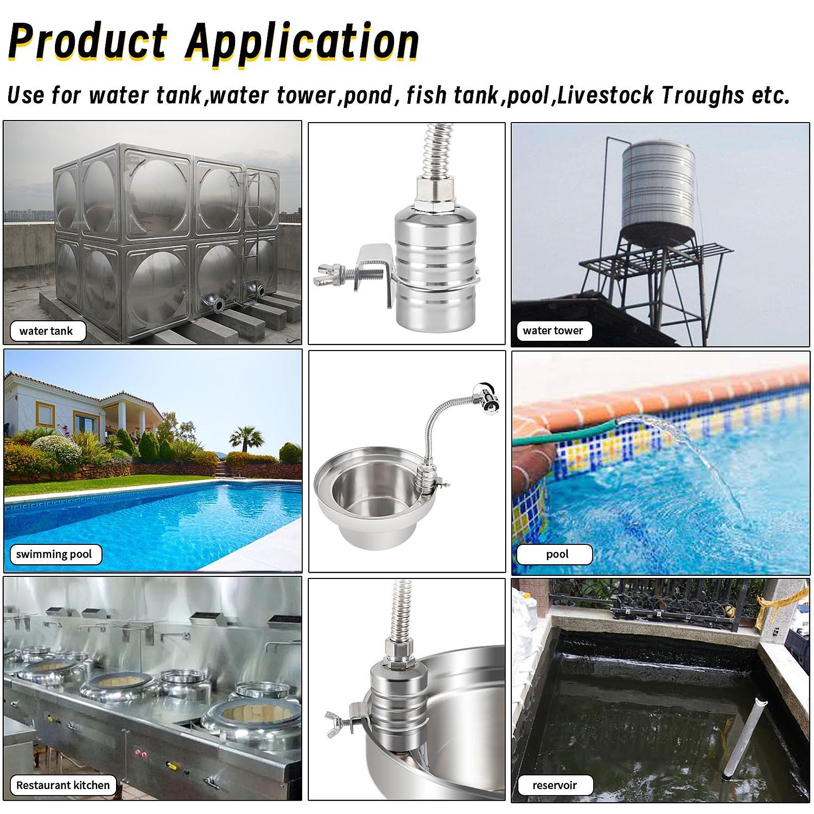 Water Float Valves Water Control for Cistern Sump Water Towers Kitchen