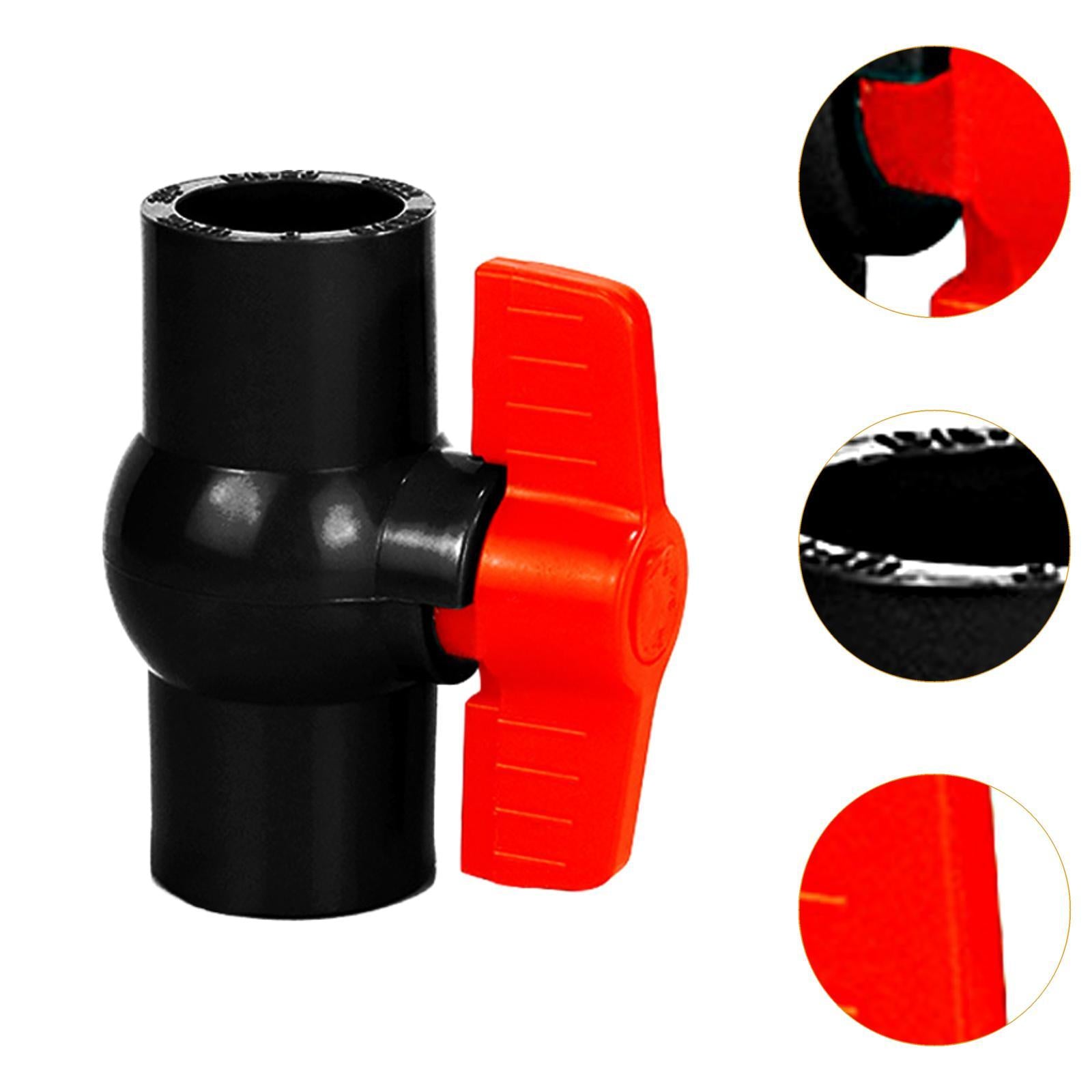 PVC Ball Valve Slip Fitting Aquarium Socket Valve Sewage Pipe Control Valve Inner Dia 5cm