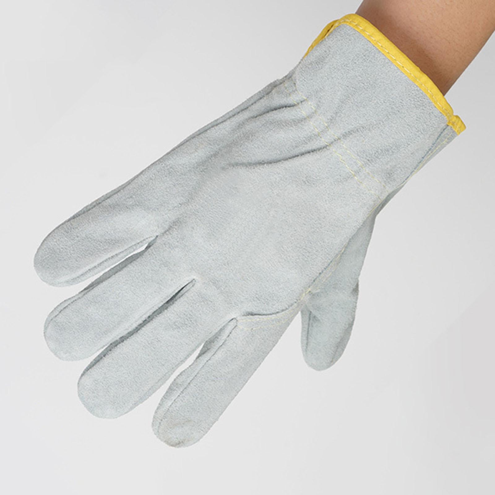 Welding Glove Welder High Temperature Reinforced Camping Fireplace Gardening Grey