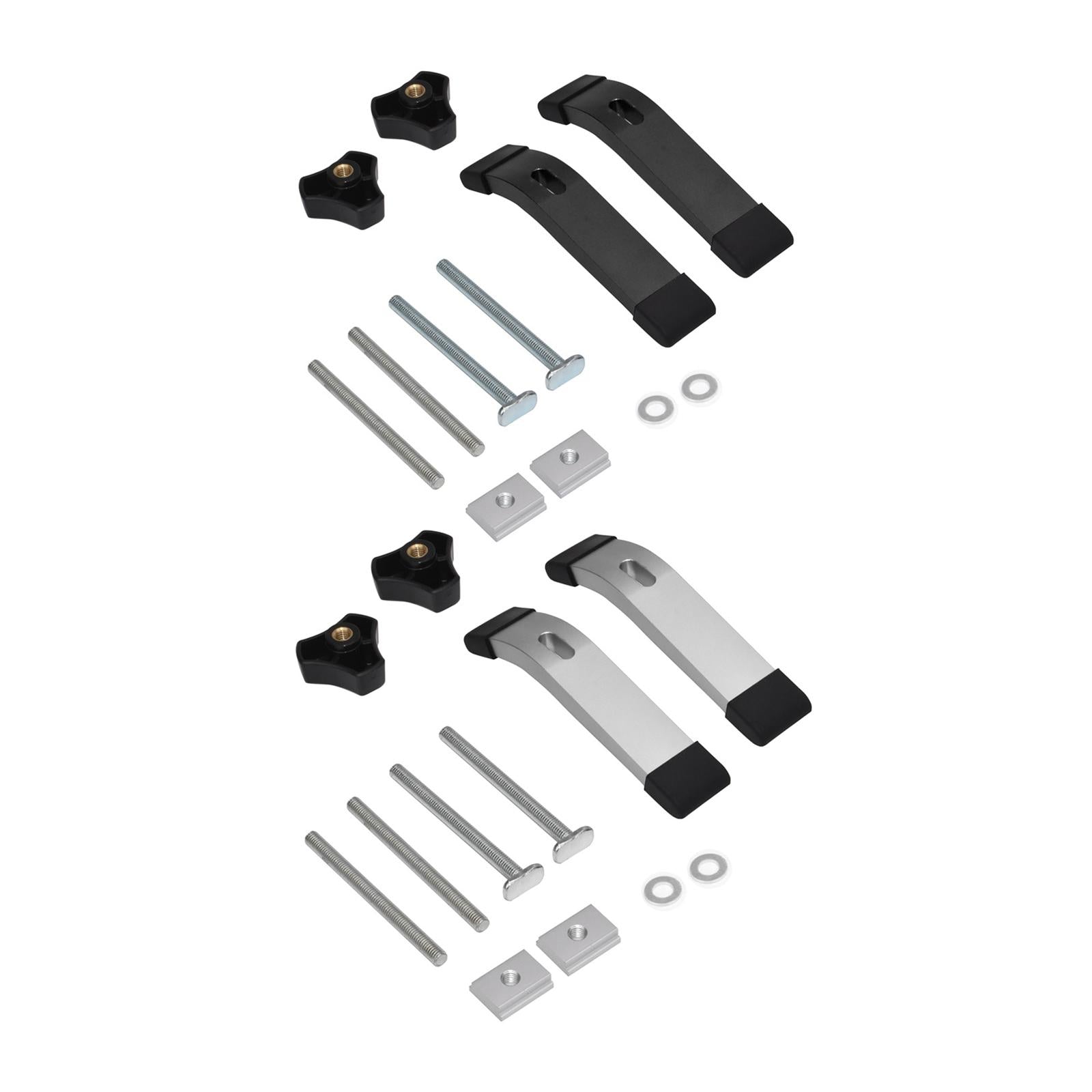 T Tracks Hold Down Clamp with Bolt and Silder for CNC Woodworking DIY Jigs black