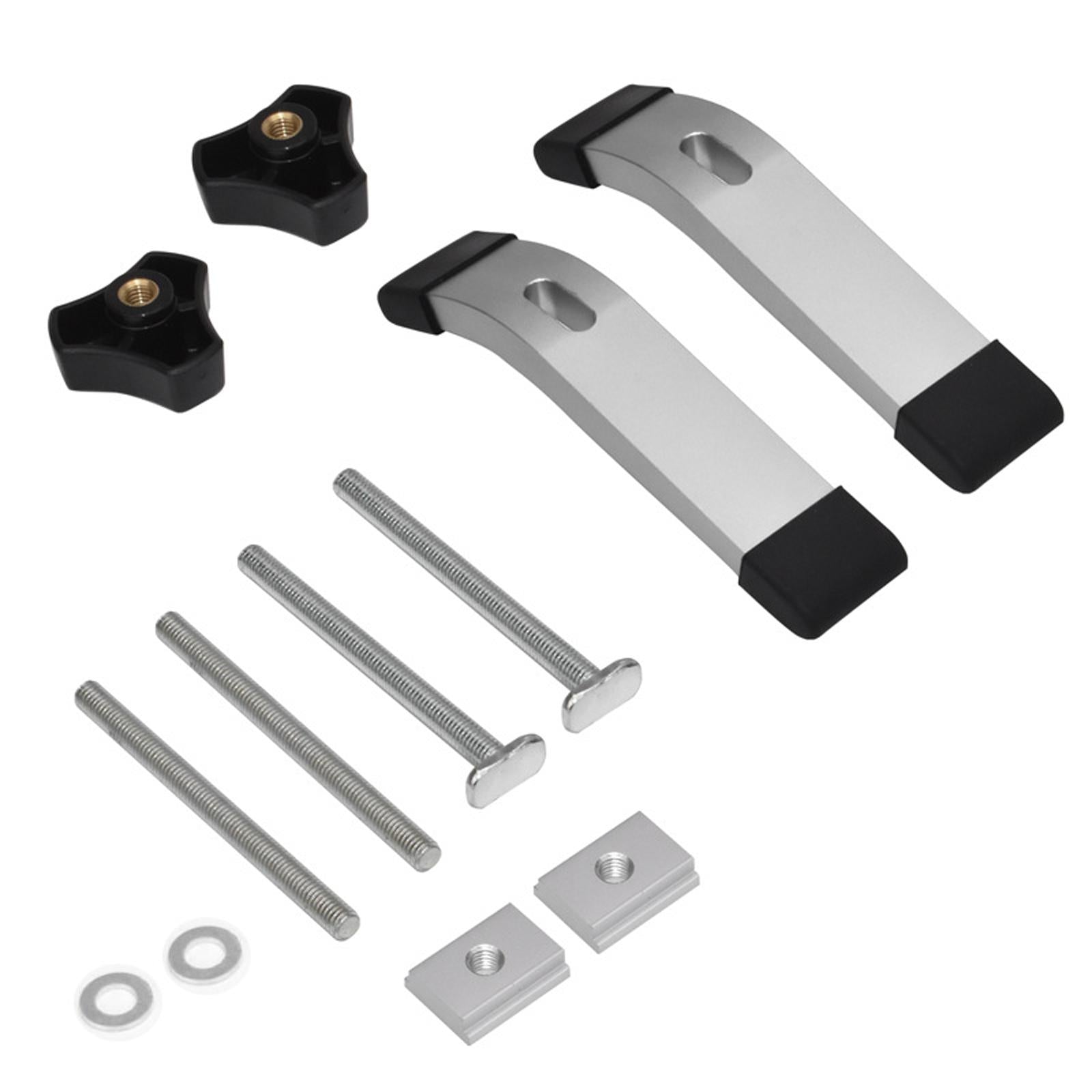 T Tracks Hold Down Clamp with Bolt and Silder for CNC Woodworking DIY Jigs white