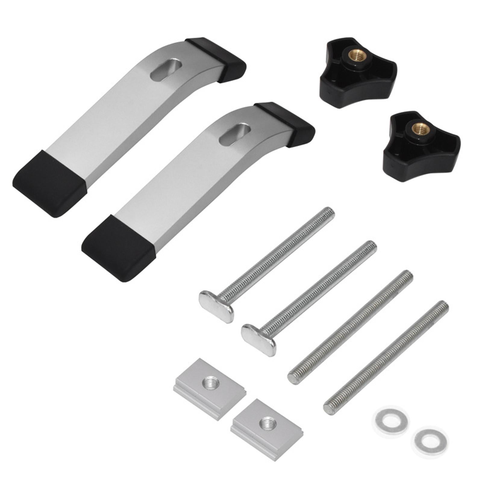 T Tracks Hold Down Clamp with Bolt and Silder for CNC Woodworking DIY Jigs white
