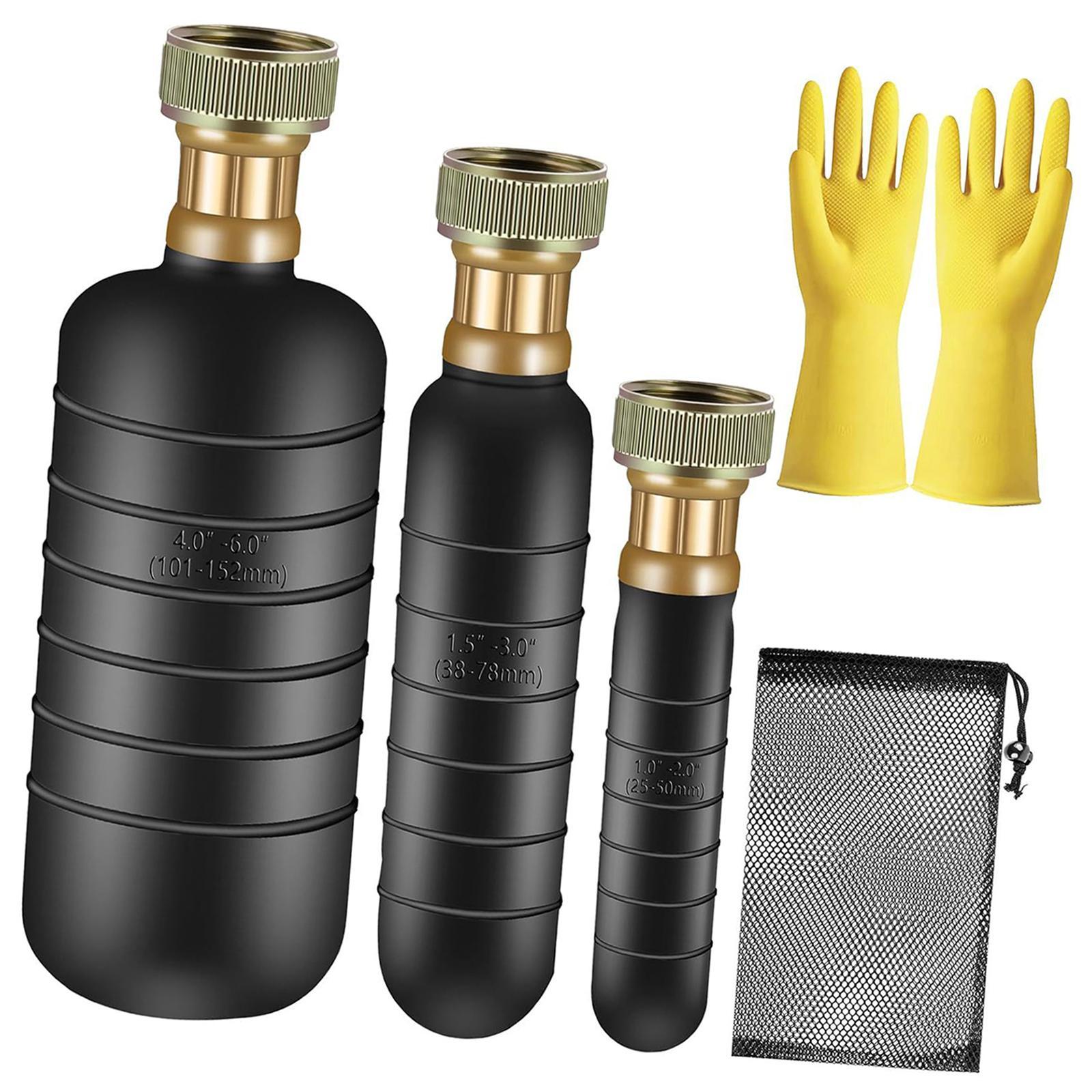 Drain Bladder Kit Drain Cleaning Bladder for Kitchen Bathroom Drains Bathtub
