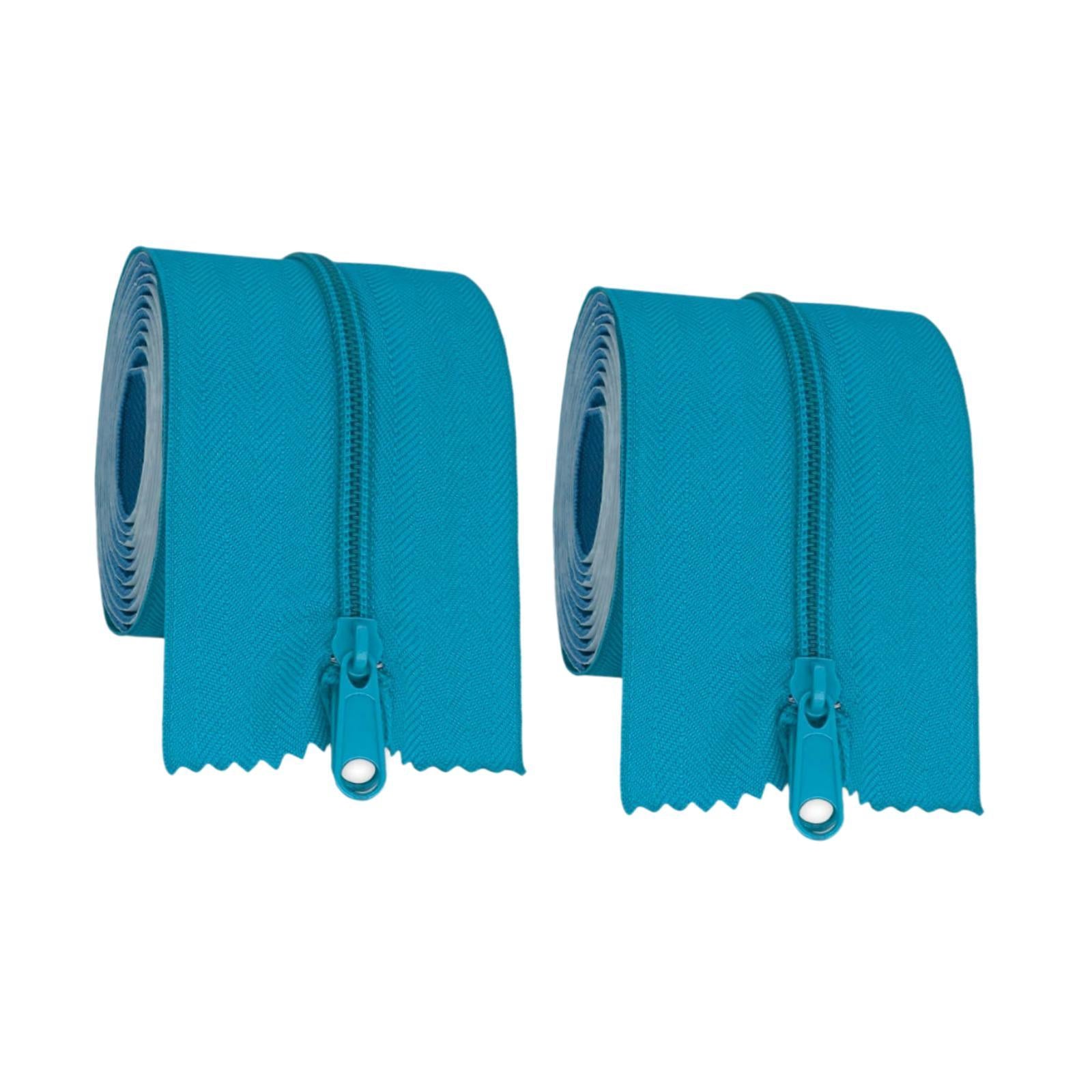 2 Roll Instant Door Zipper Replacement Self Adhesive for Screen Outdoor Tarp Blue