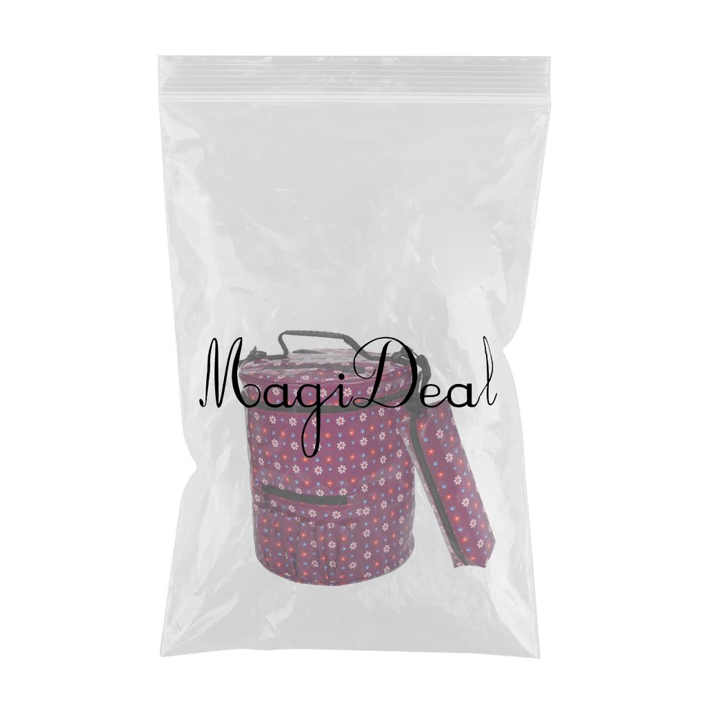 Large Printed Yarn Organizer Tote Knitting Tote Bags for Crocheting Purple
