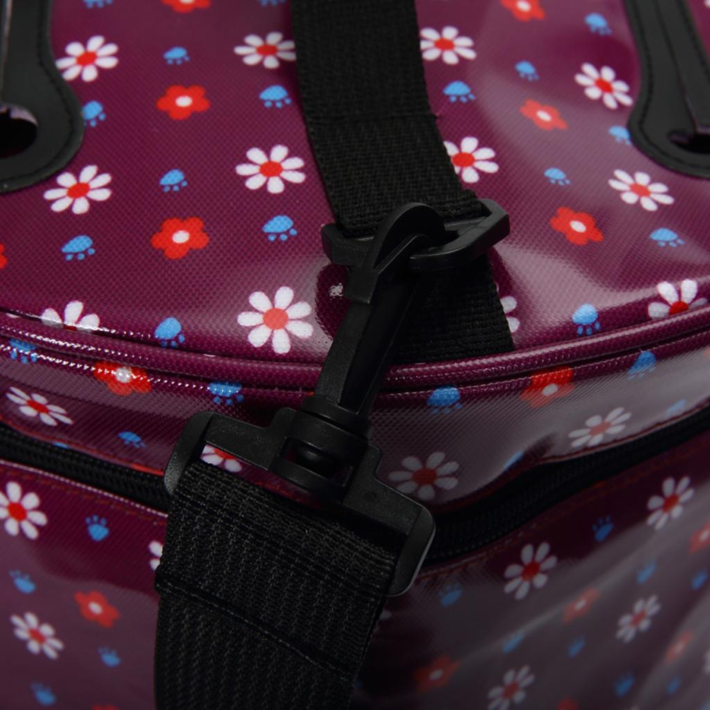 Large Printed Yarn Organizer Tote Knitting Tote Bags for Crocheting Purple