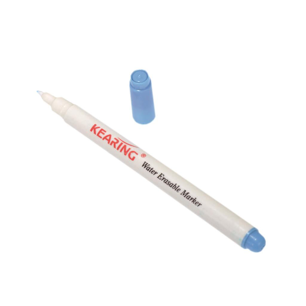 1pc 0.8mm Water Erasable Soluble Pen Vanishing Pen for Fabric Marking Blue