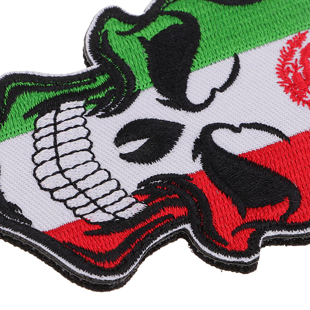Flag Embroidery Patch Skull Patch Emblem Military Badge Armband Mexico Flag